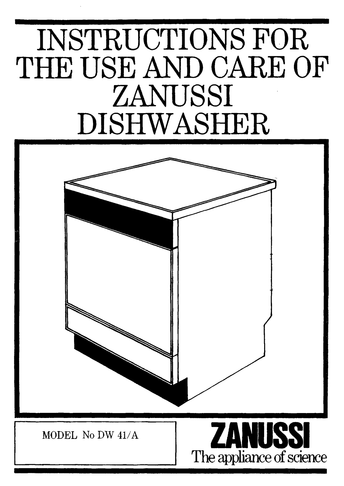 Zanussi DW 41-A User Manual