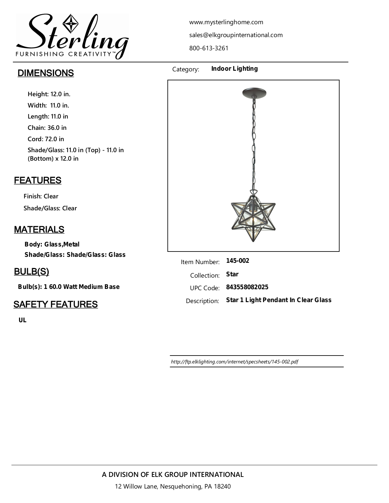 ELK Home 145002 User Manual