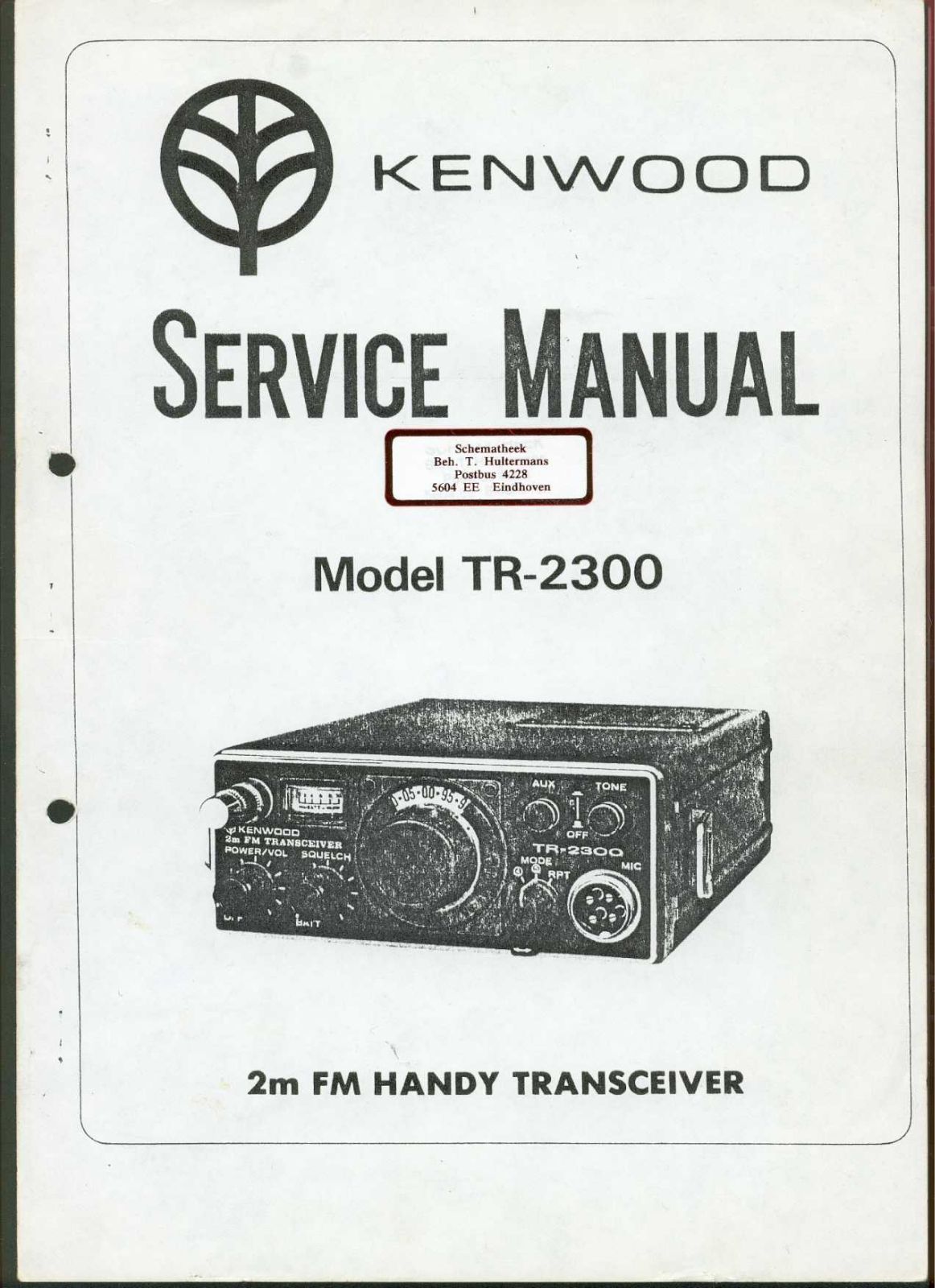 Kenwood tr2300 schematic