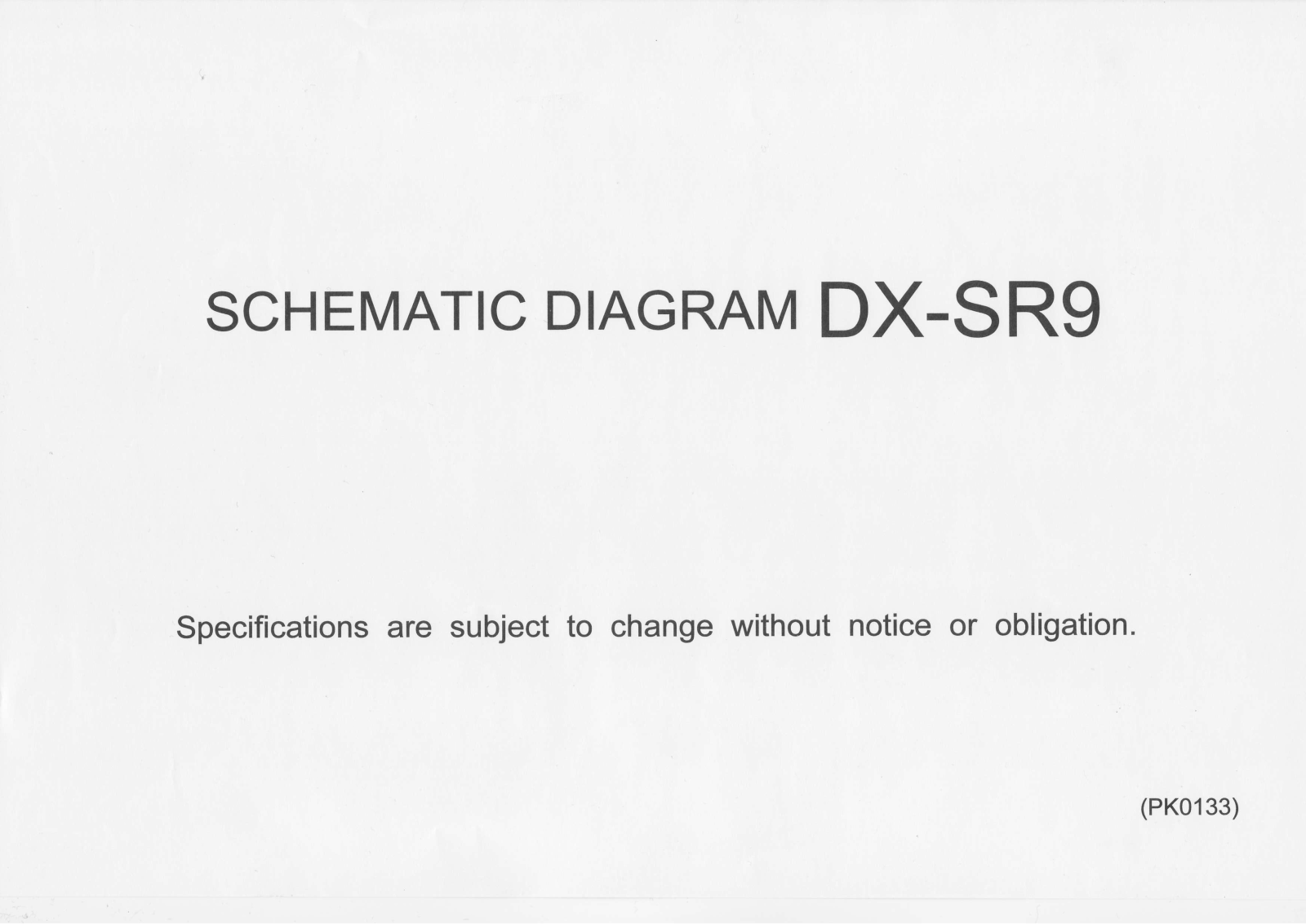 Alinco DX-SR9E, DX-SR9T Schematics