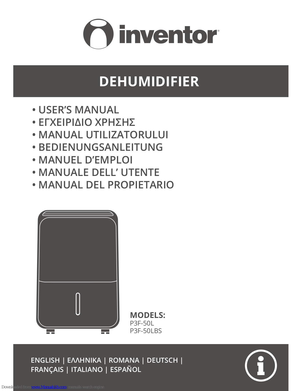 INVENTOR P3F-50L, P3F-50LBS User Manual