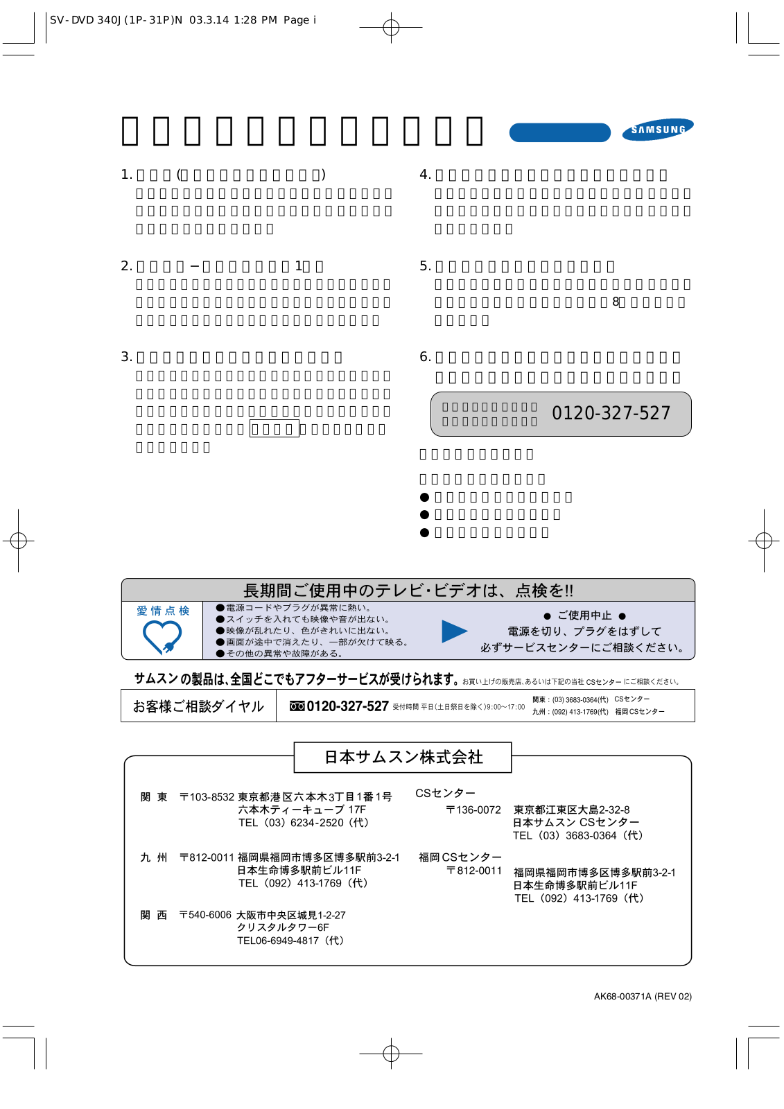 Samsung SV-DVD340J User Manual