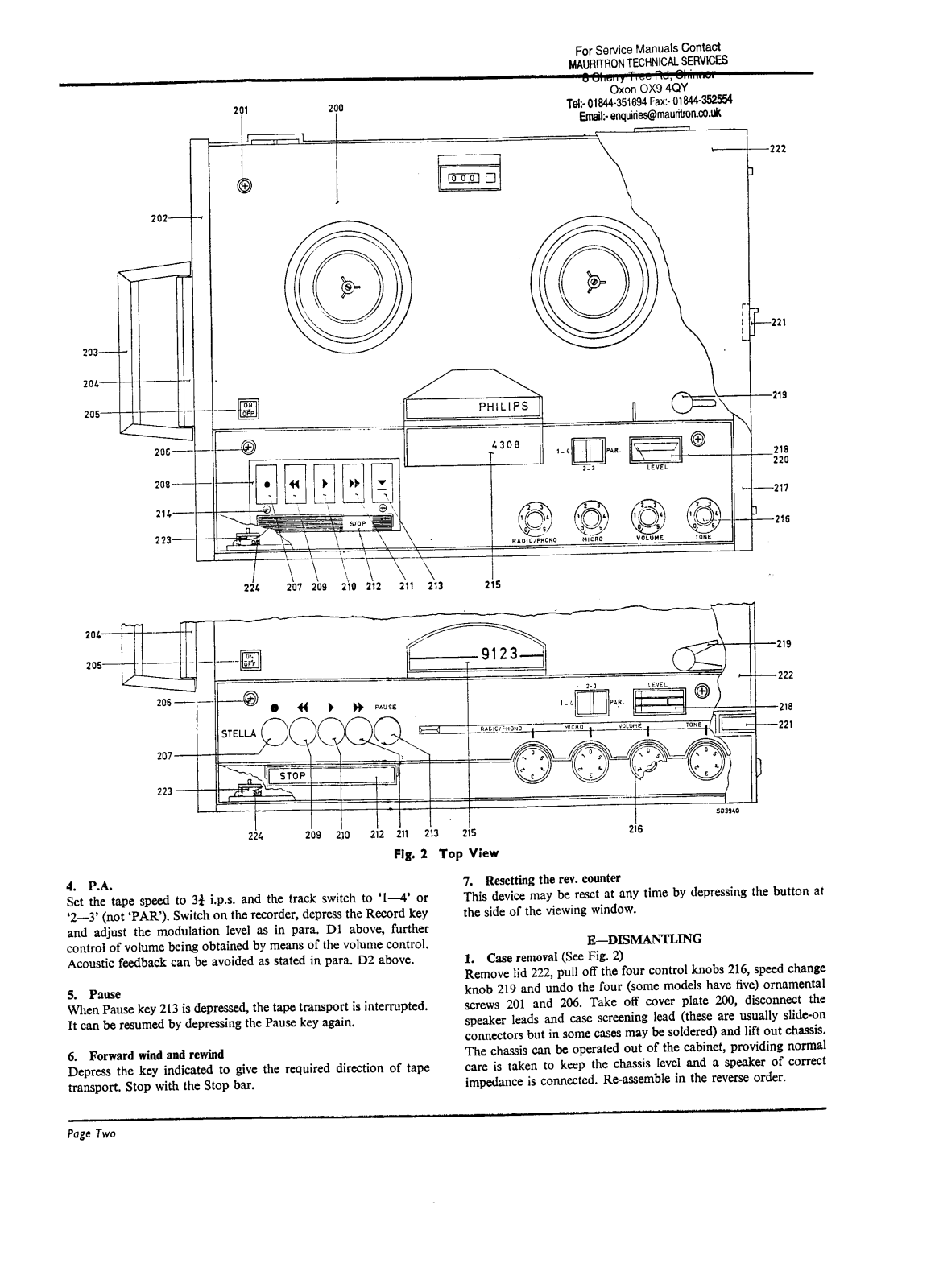 Service Manual-Anleitung für Philips N 2521 
