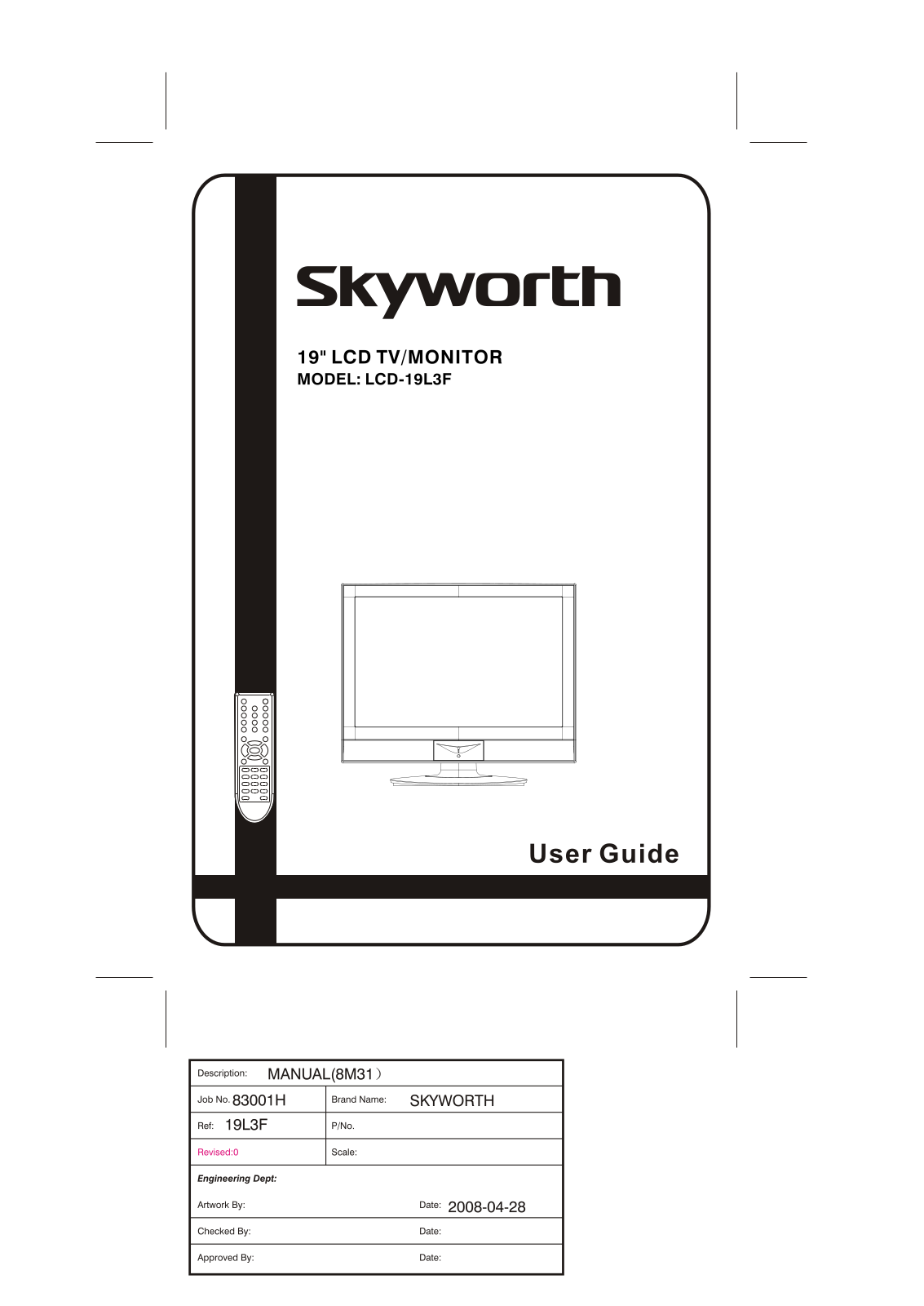 Skyworth LCD-19L3F User Manual
