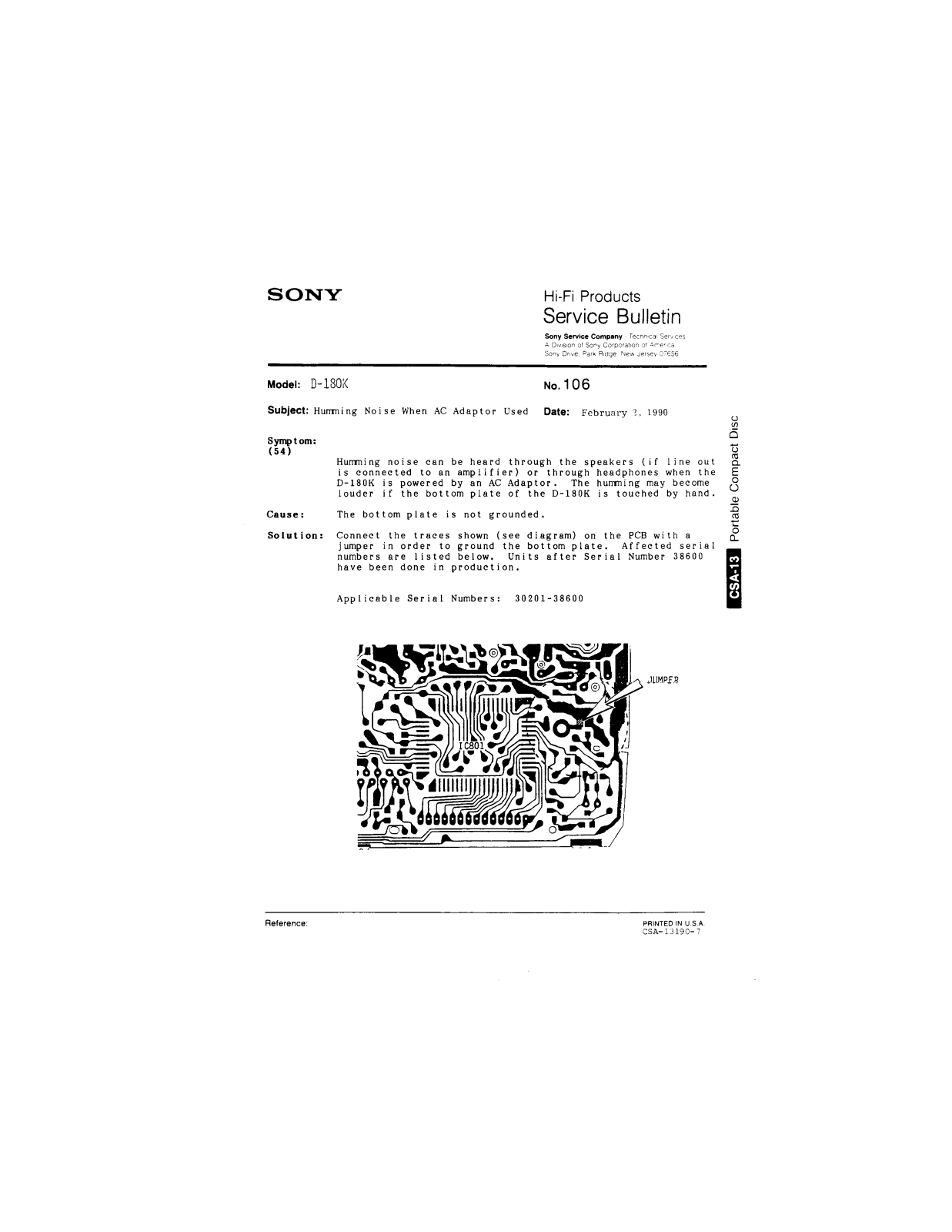 Sony D180K Service Manual