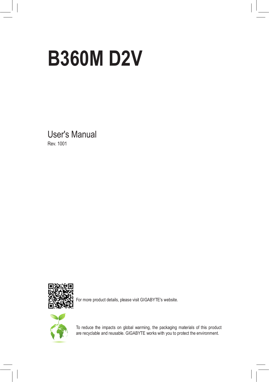 Gigabyte B360M D2V operation manual