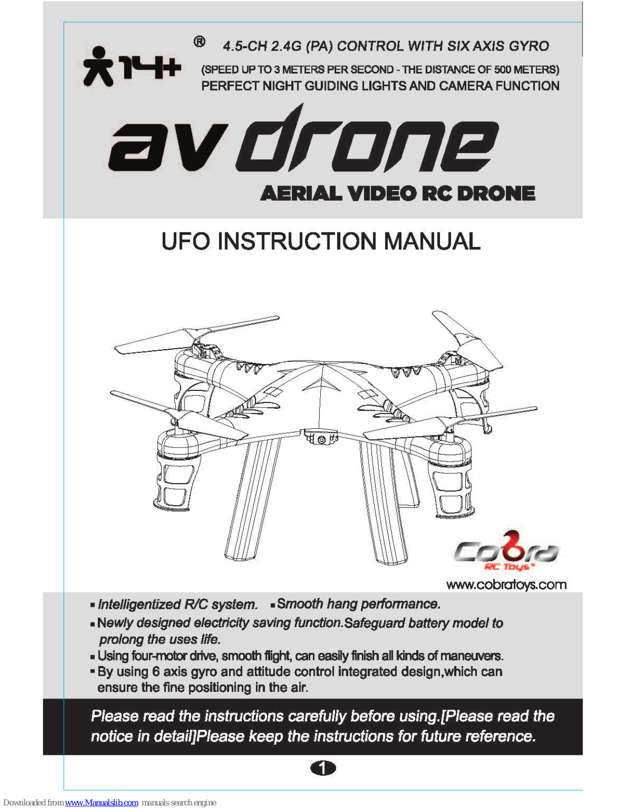 Cobra RC Toys UFO Instruction Manual