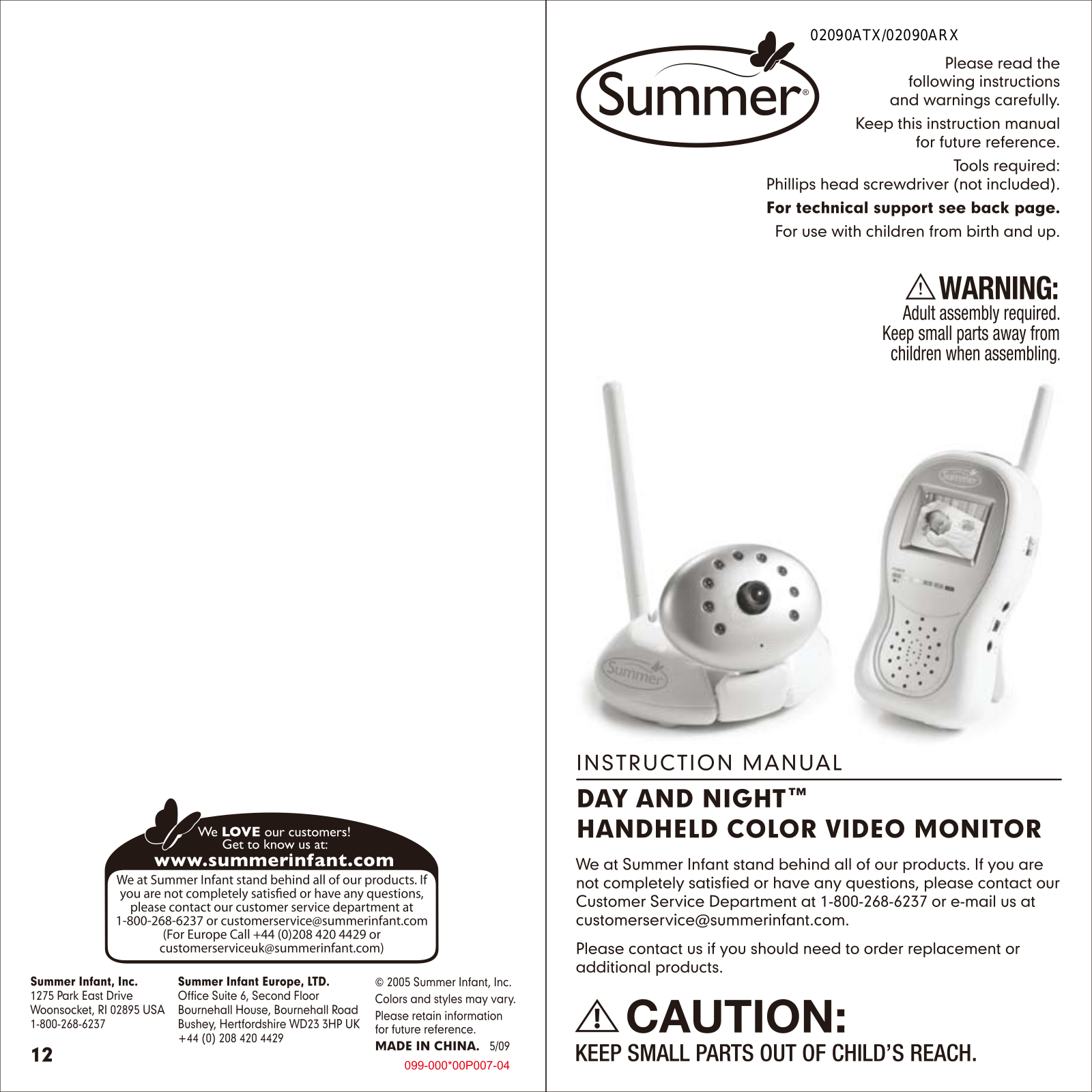 Summer Infant 02090ARX, 02090ATX User Manual - ManualMachine.com