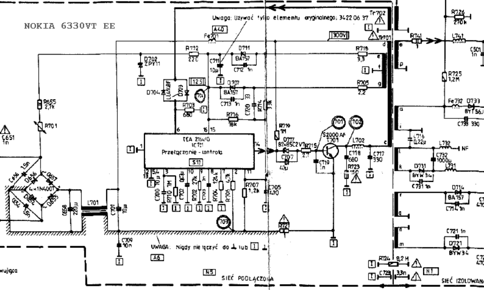 NOKIA TV 6330 Schematic