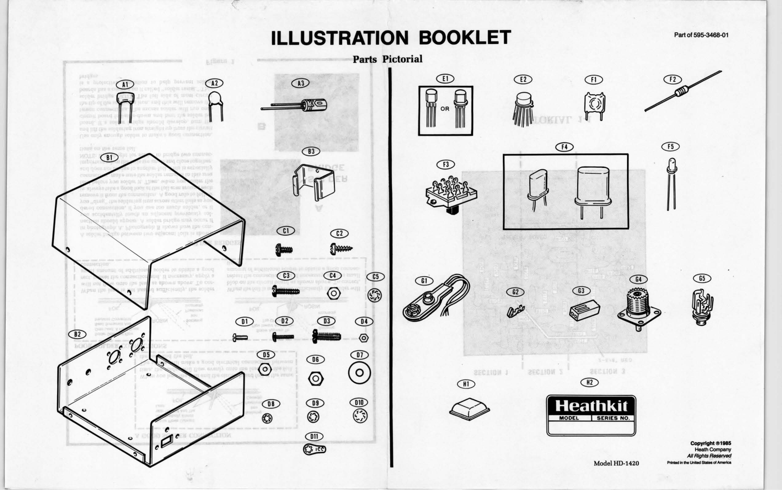 Heath Heathkit HD-1420 Illustration Booklet