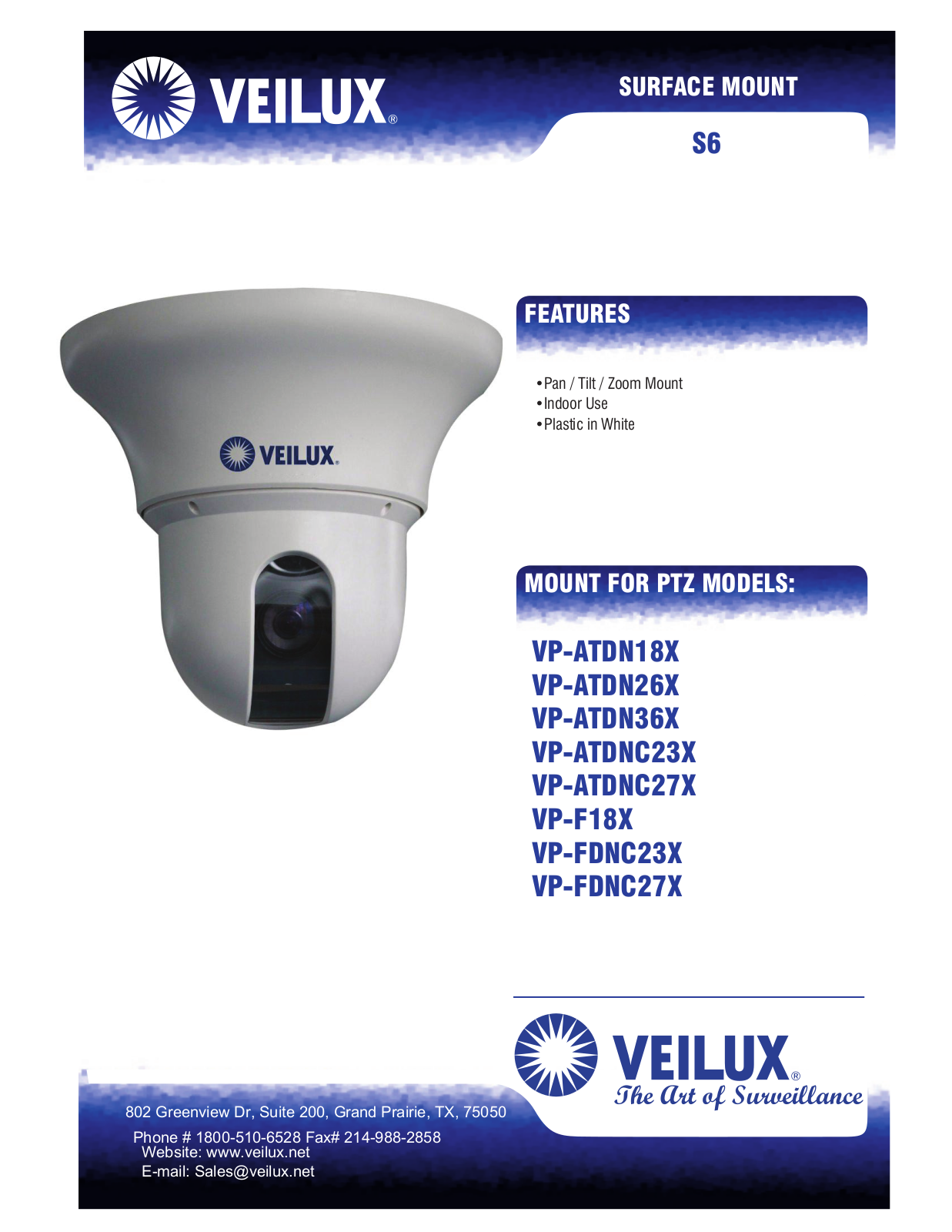 Veilux S6 Specsheet