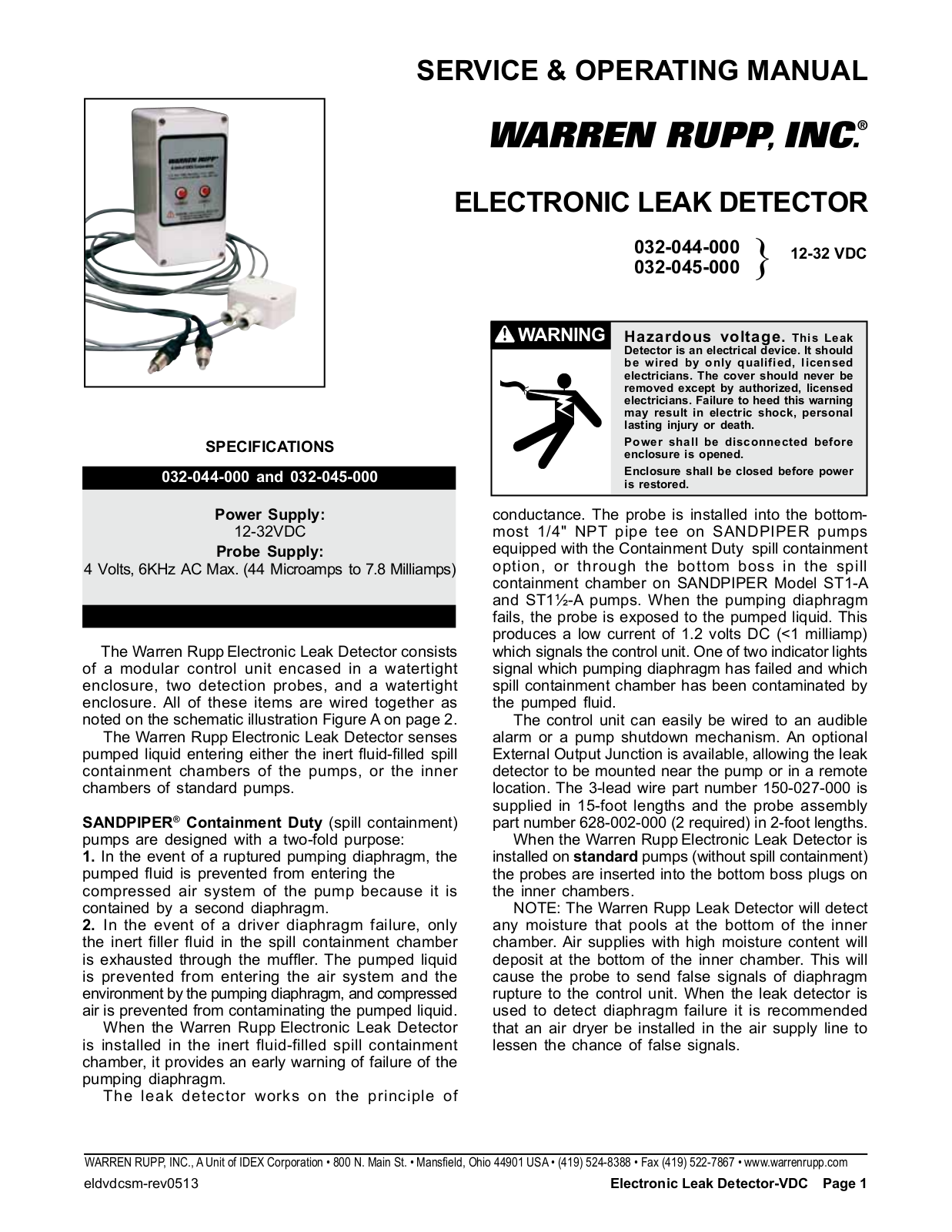 SANDPIPER 032-044-000, 032-045-000 User Manual