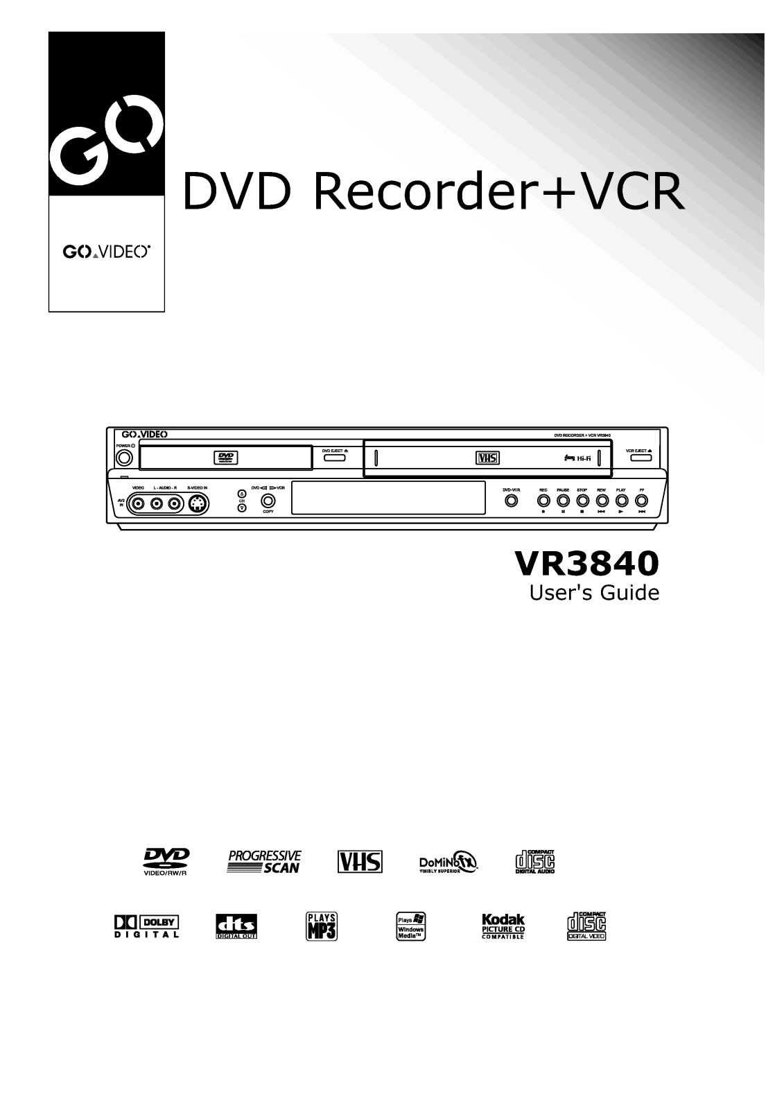 LG VR3840 User Manual