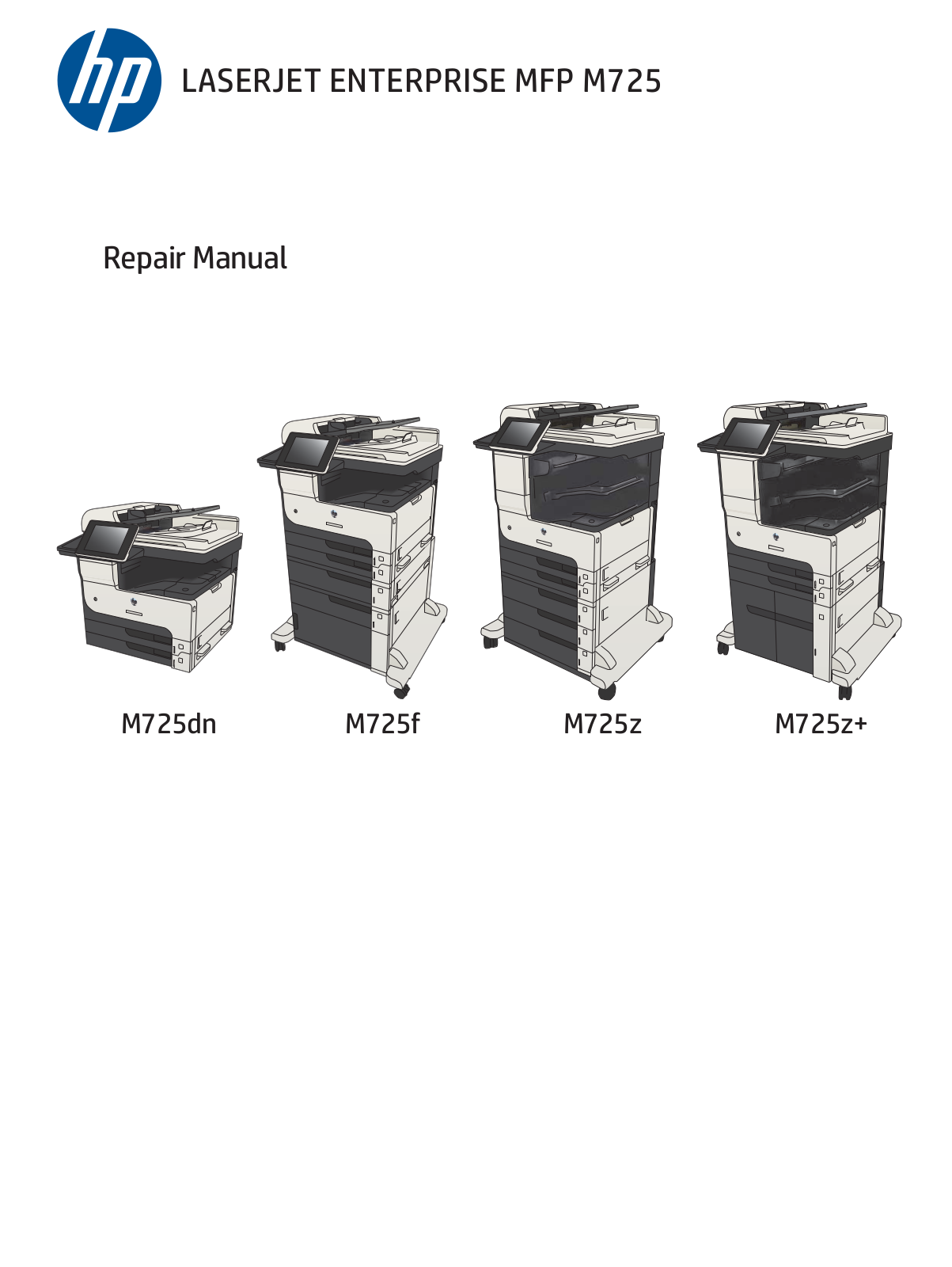 HP Laserjet Enterprise M725 repair service manual