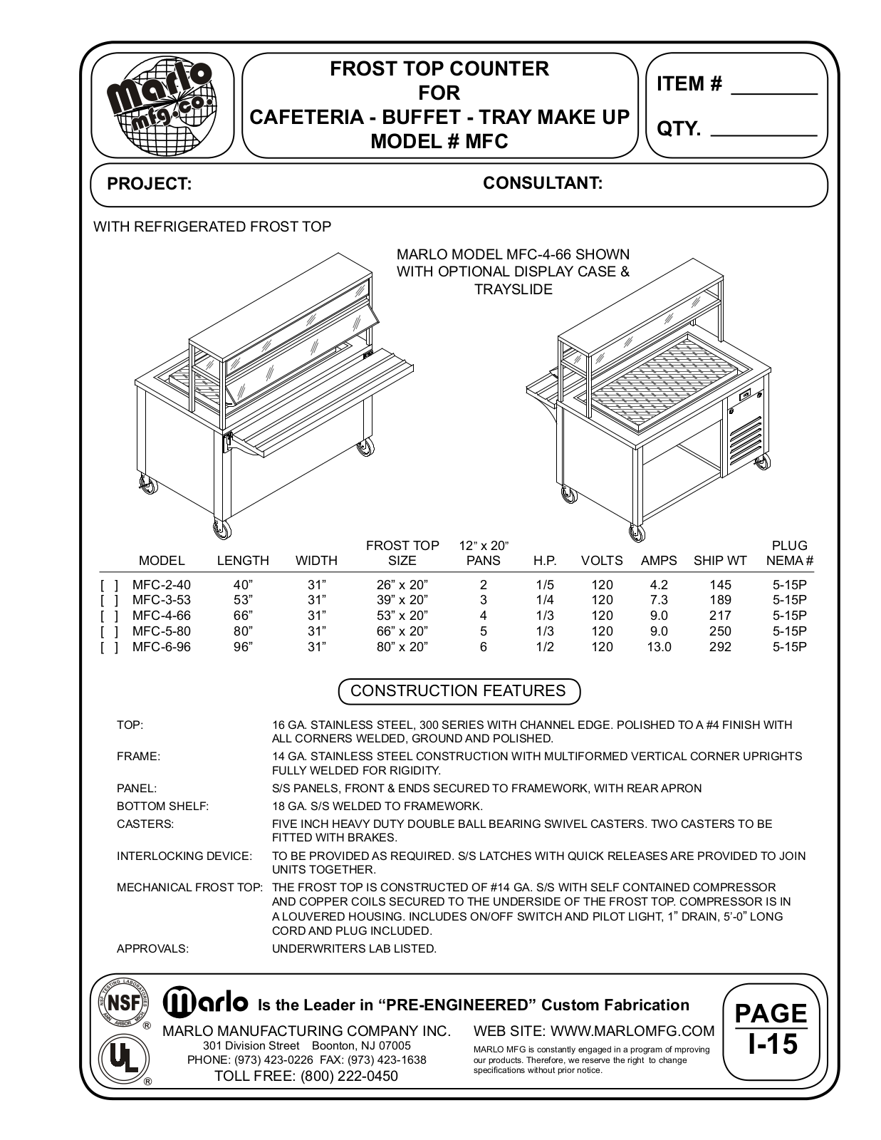 Marlo MFC-4-66 User Manual