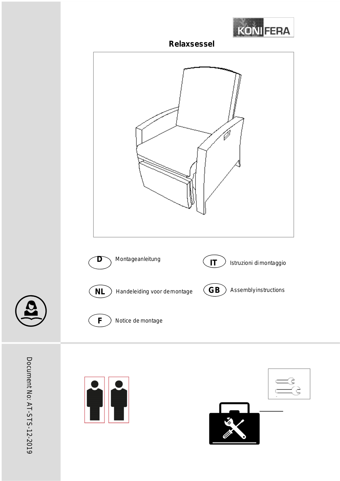 KONIFERA Relaxsessel Assembly instructions