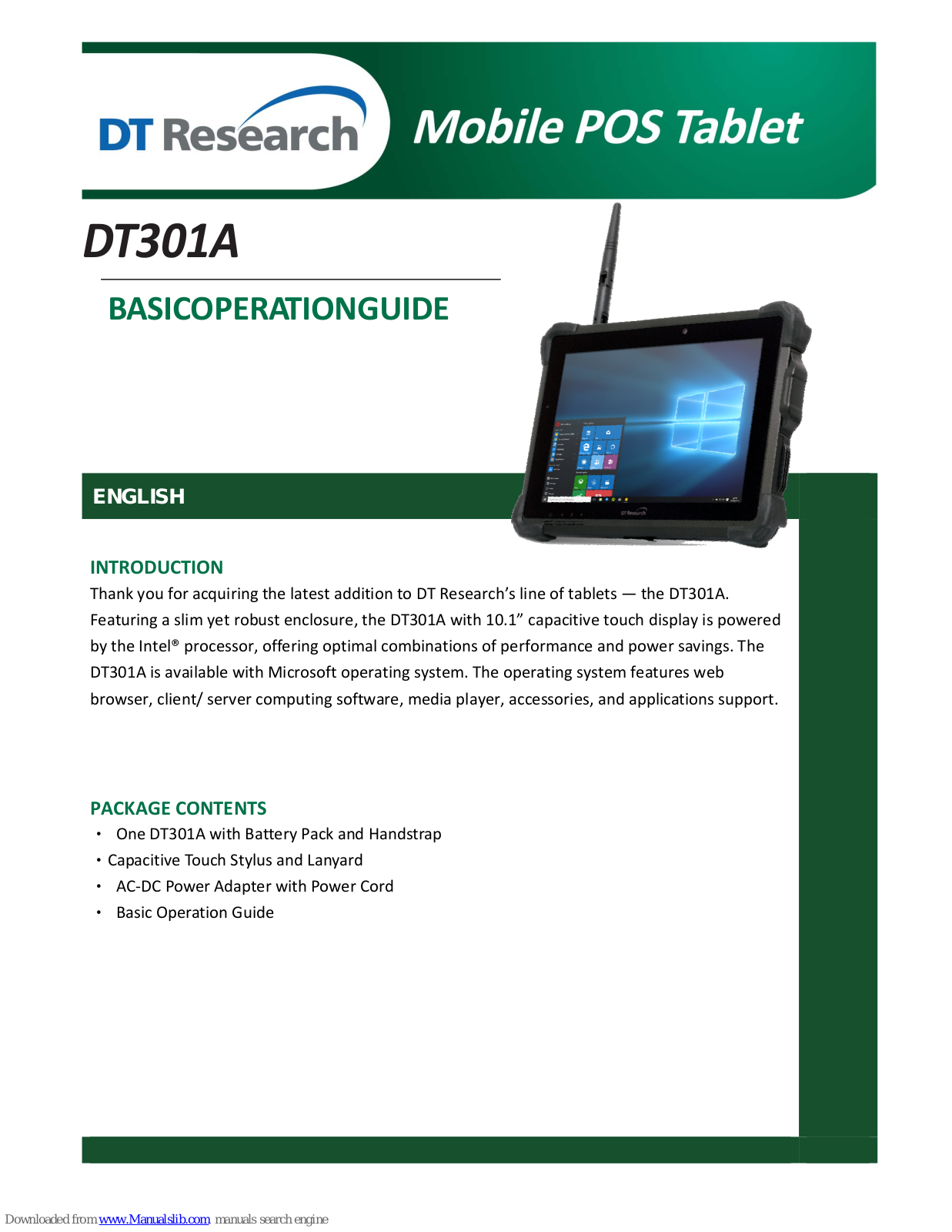 DT Research DT301A Basic Operation Manual