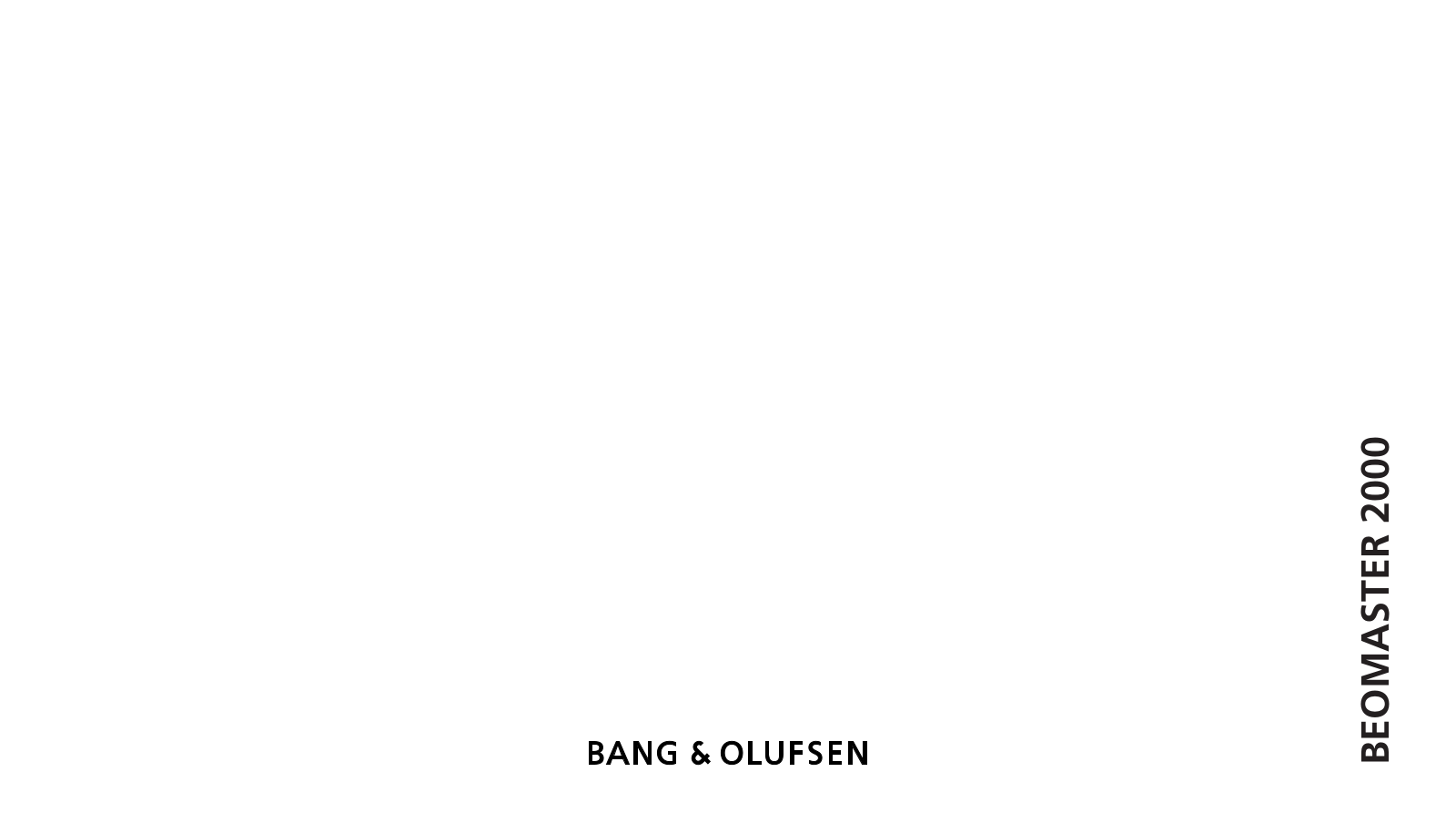 Bang and Olufsen Beomaster 2000 Owners manual