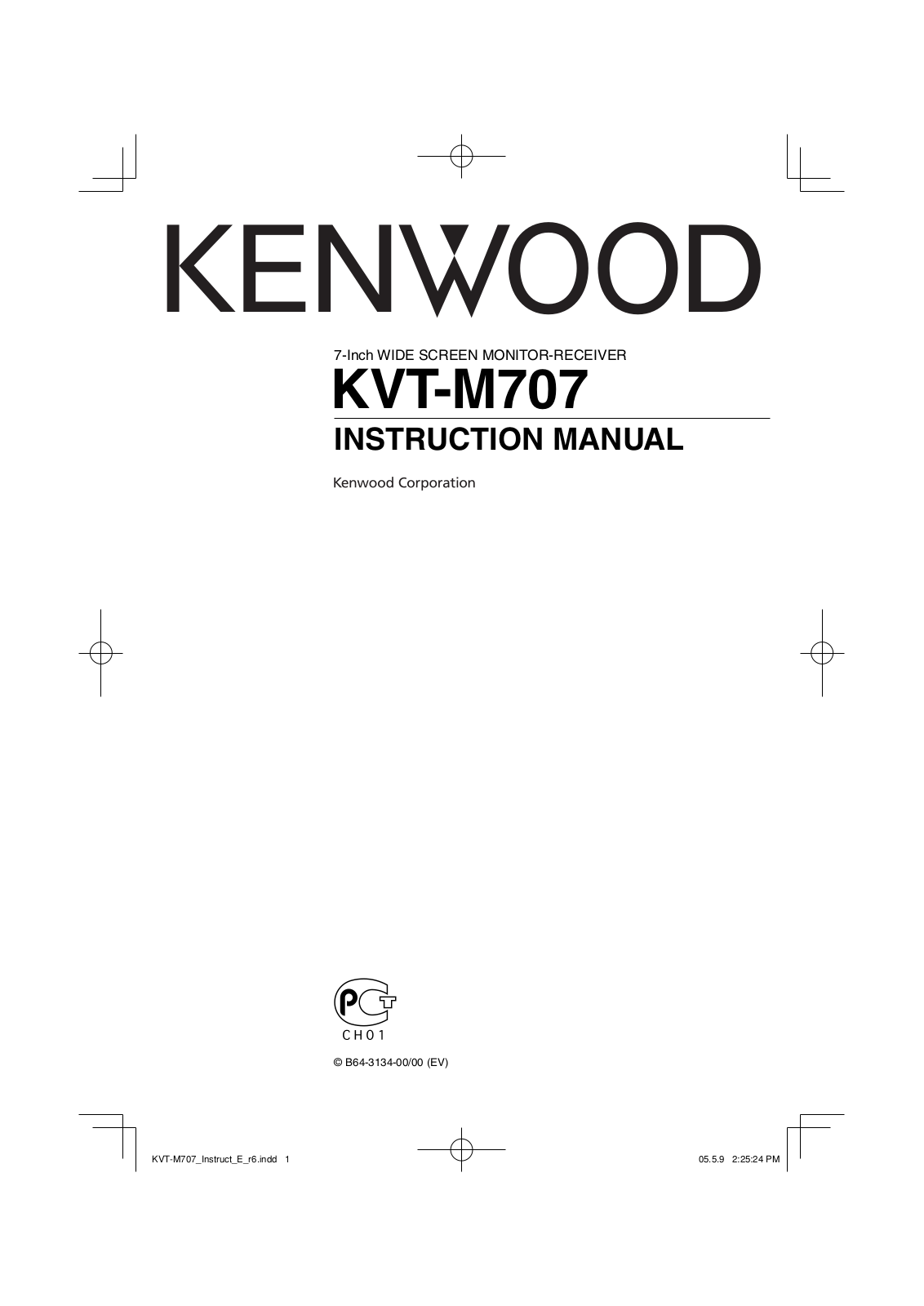 Kenwood KVT-M707 User Manual