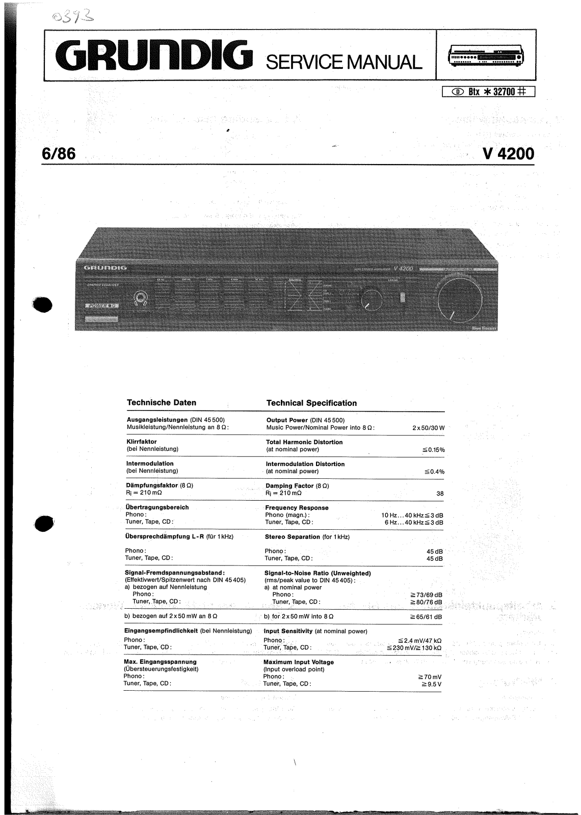 Grundig V-4200 Schematic