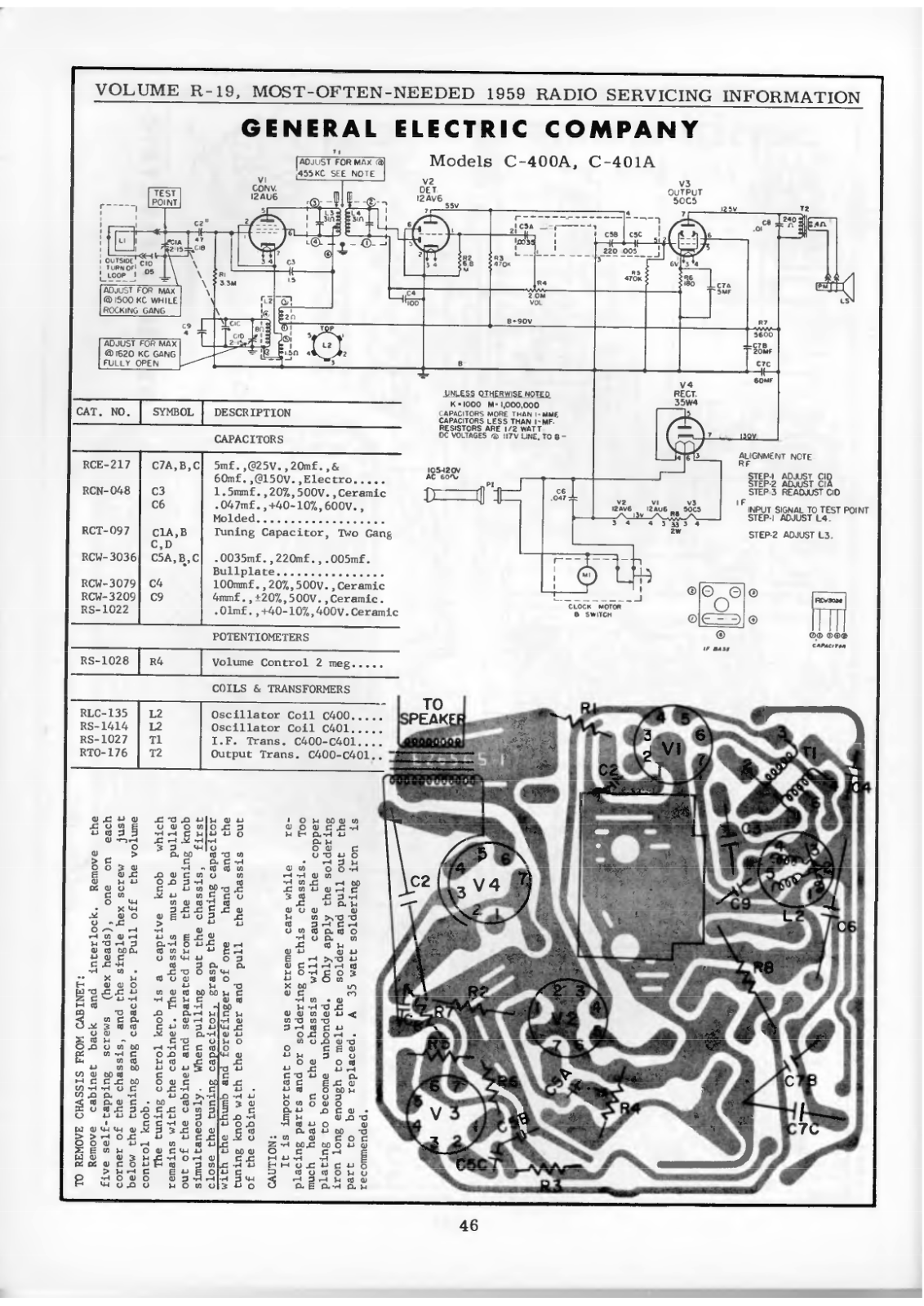 General C400A, C401A Schematic