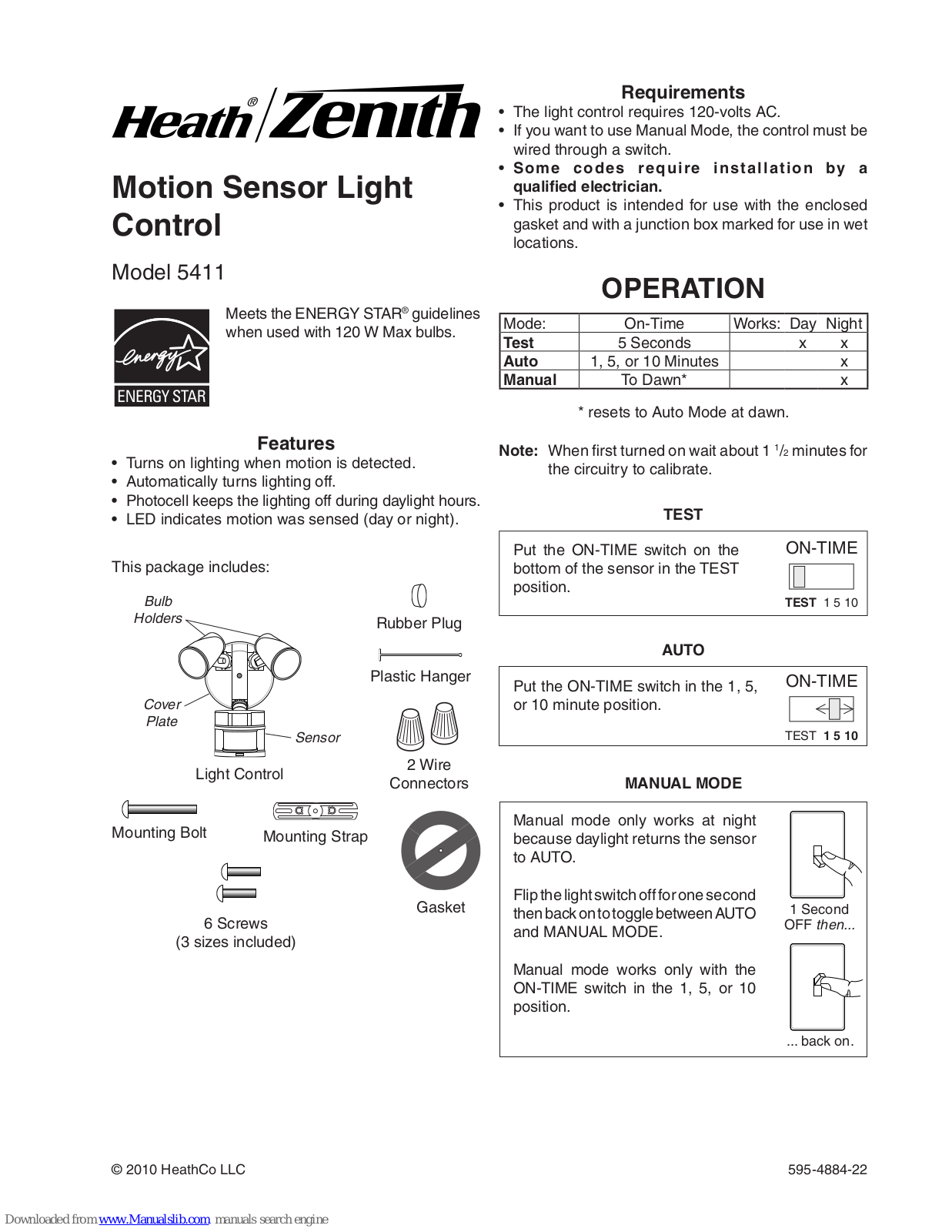 Heath Zenith 5411 User Manual