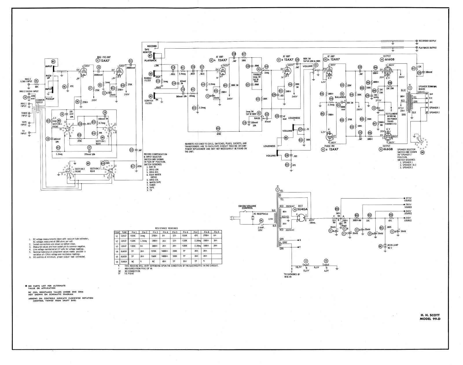 Scott 99D Schematic