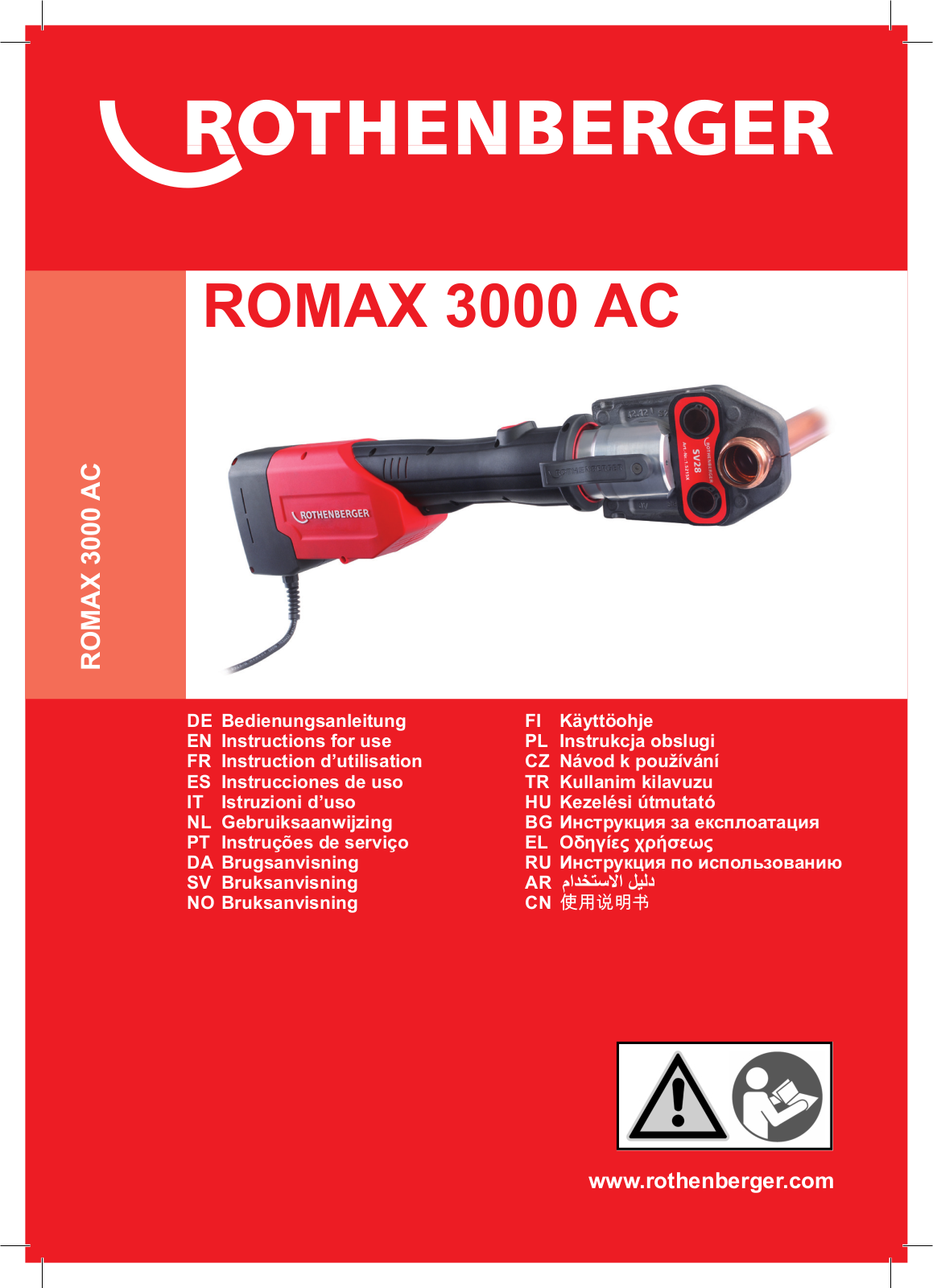 Rothenberger ROMAX 3000 AC Instructions For Use Manual