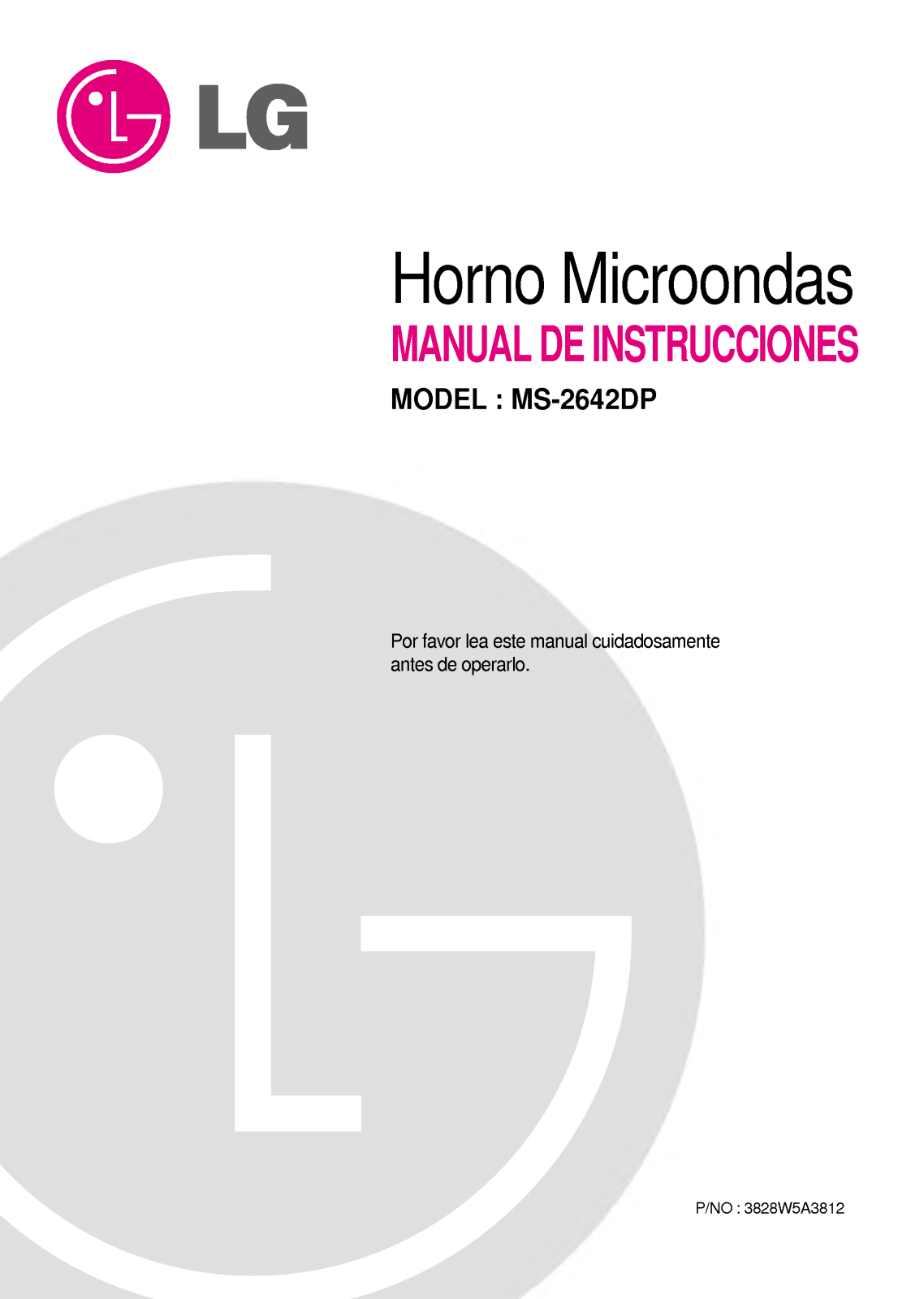 Lg MS-2642DP Instruction Manual