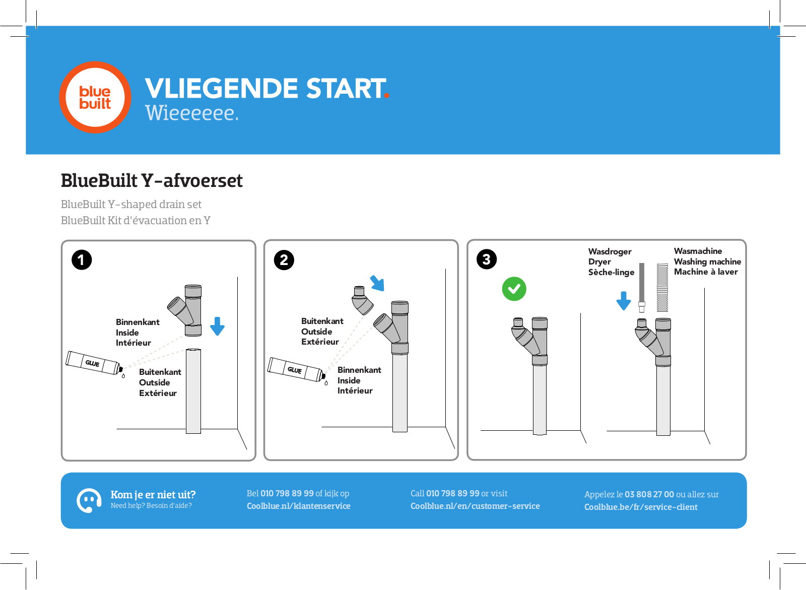 BlueBuilt Y-shaped drain set User manual