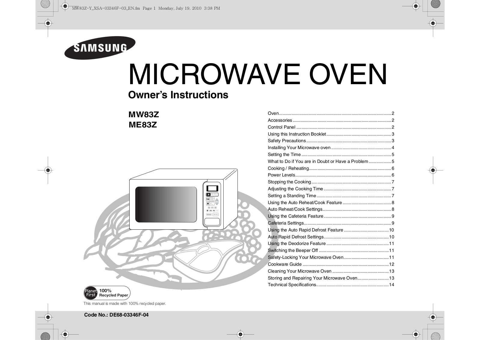 Samsung ME83Z User Manual