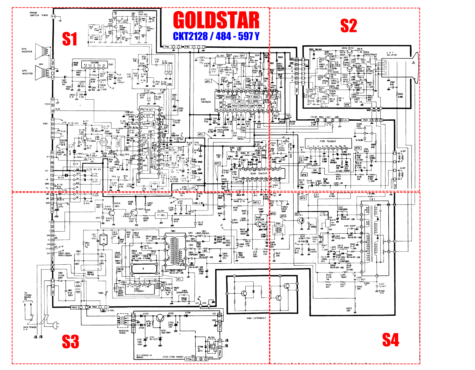 Goldstar CKT2128 Schematic