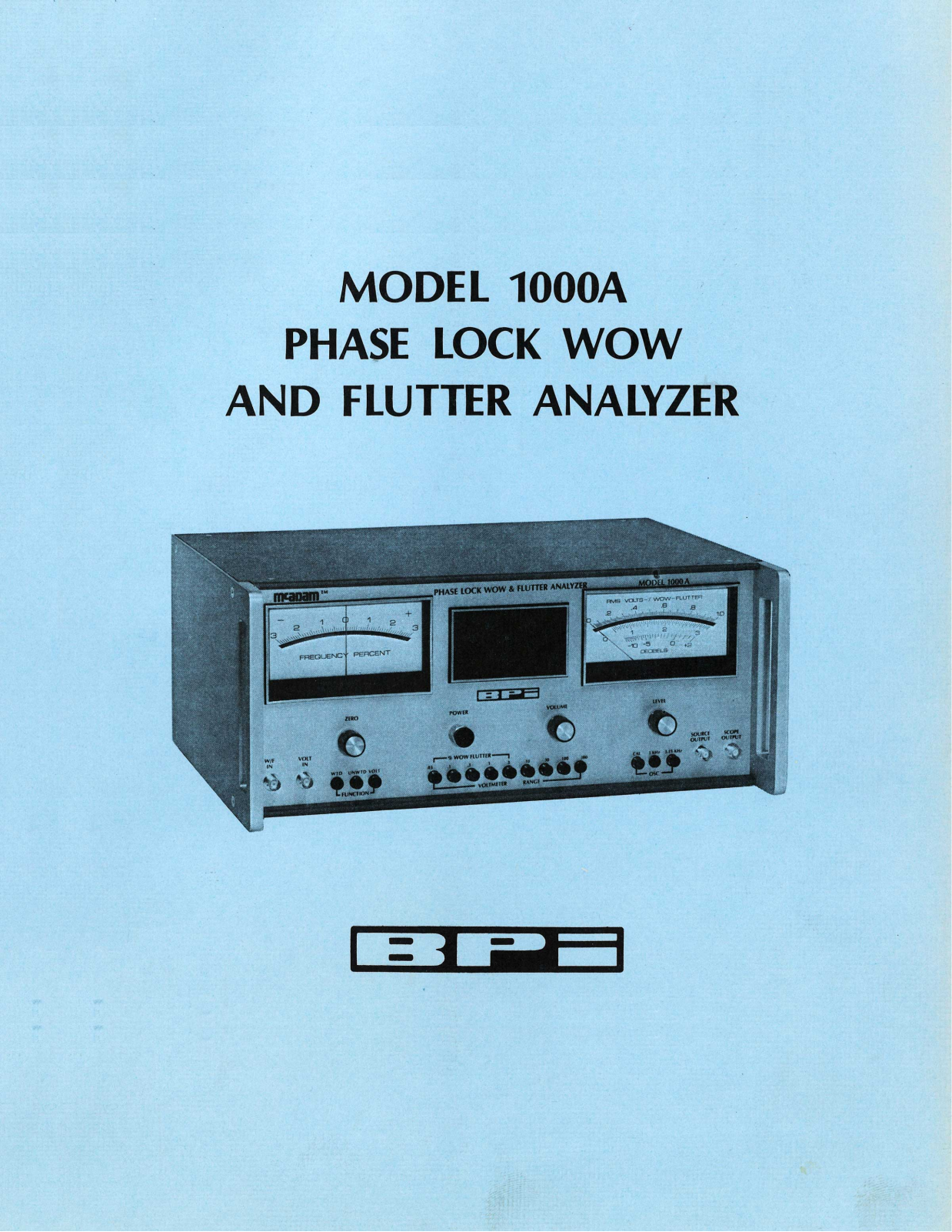 BPI 1000A User Manual - ManualMachine.com