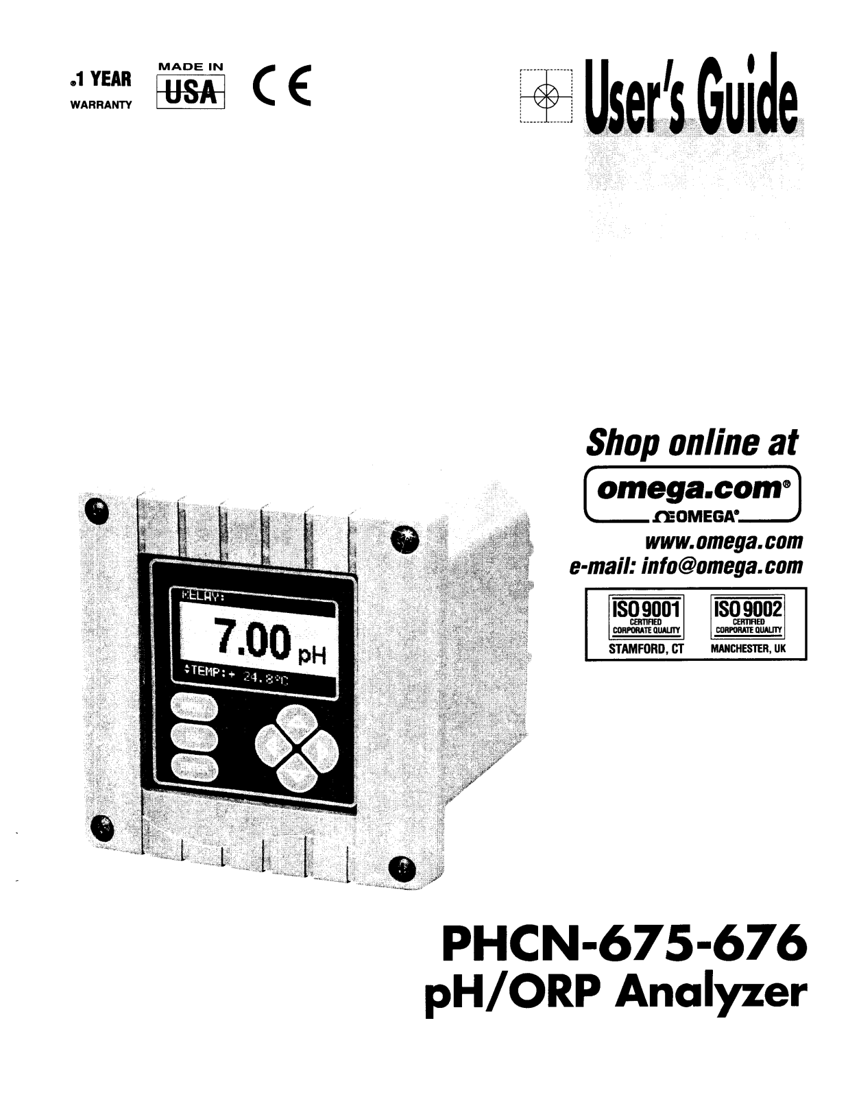 Omega Products PHCN-675 Installation  Manual