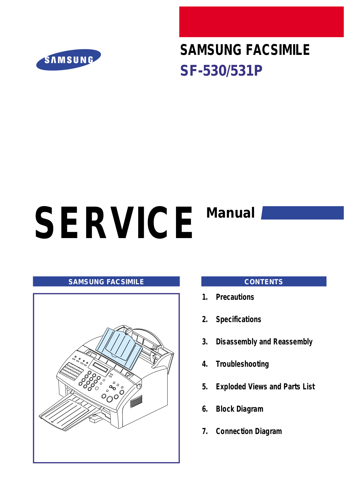 Samsung SF-530 Service Manual