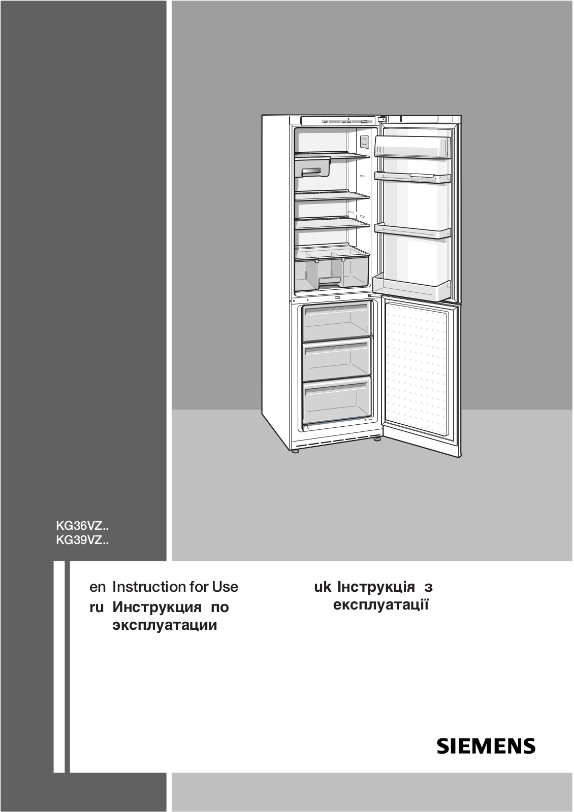 Siemens KG36VZ46 User Manual