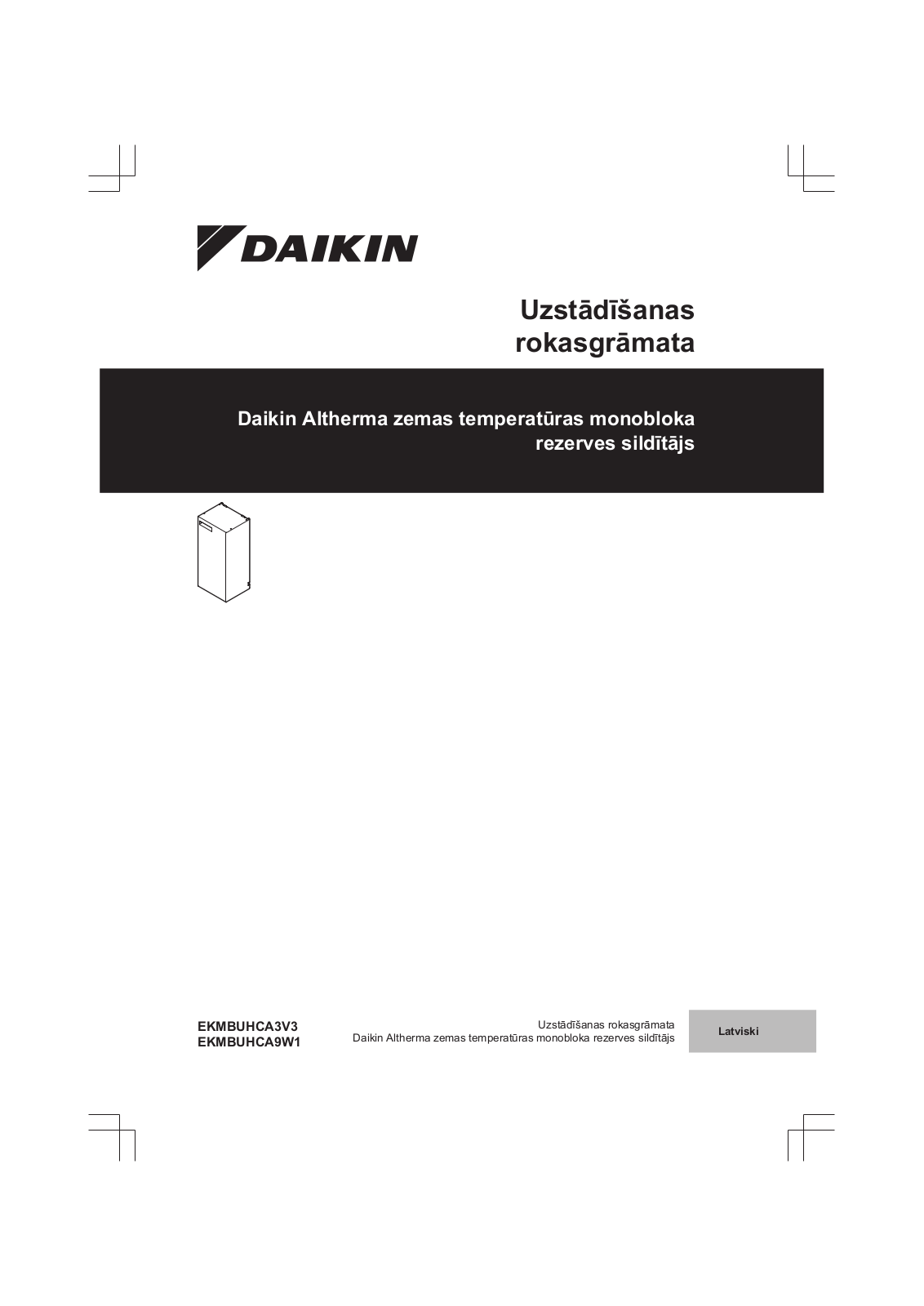 Daikin EKMBUHCA3V3, EKMBUHCA9W1 Installation manuals