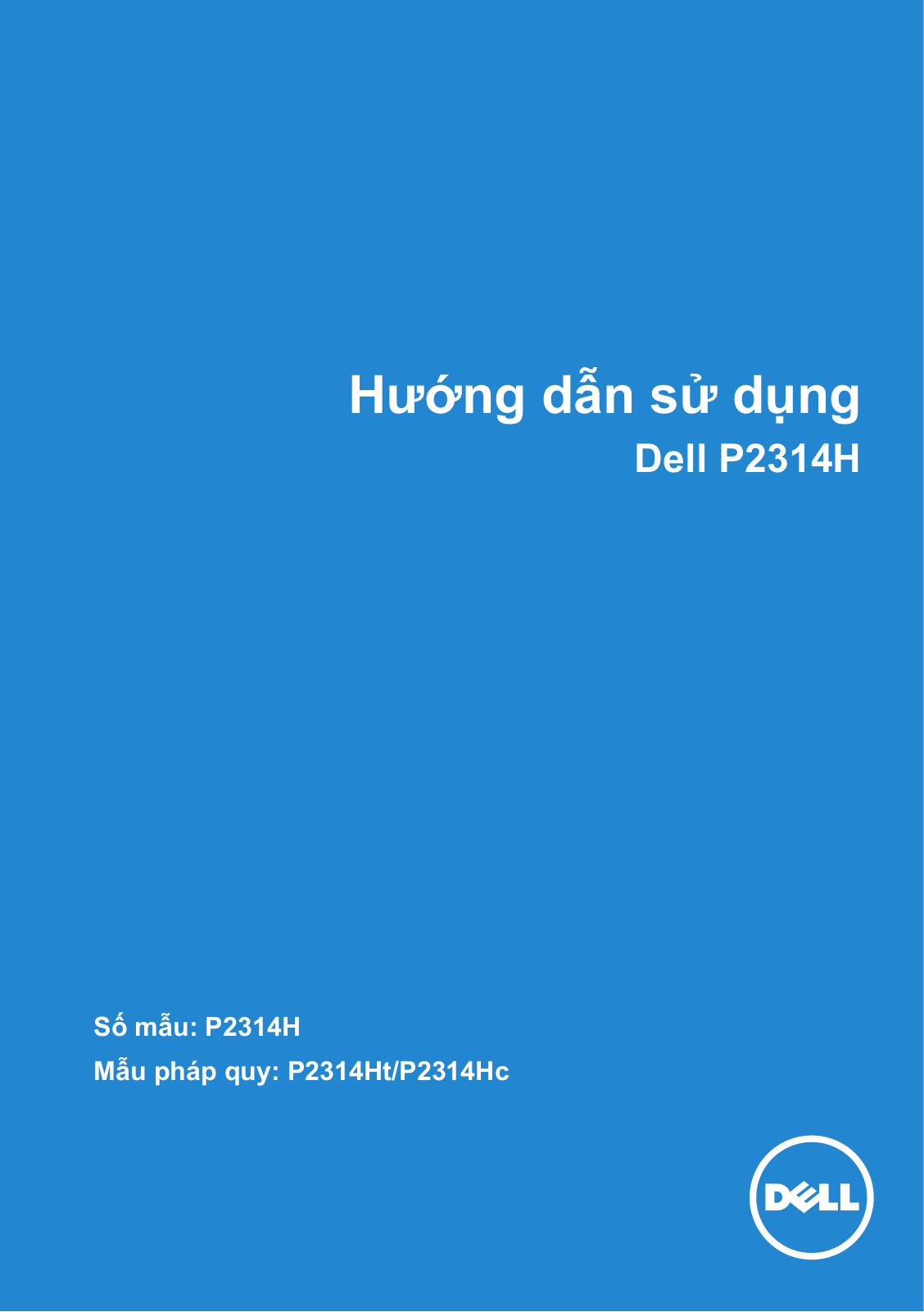 Dell P2314H User Manual