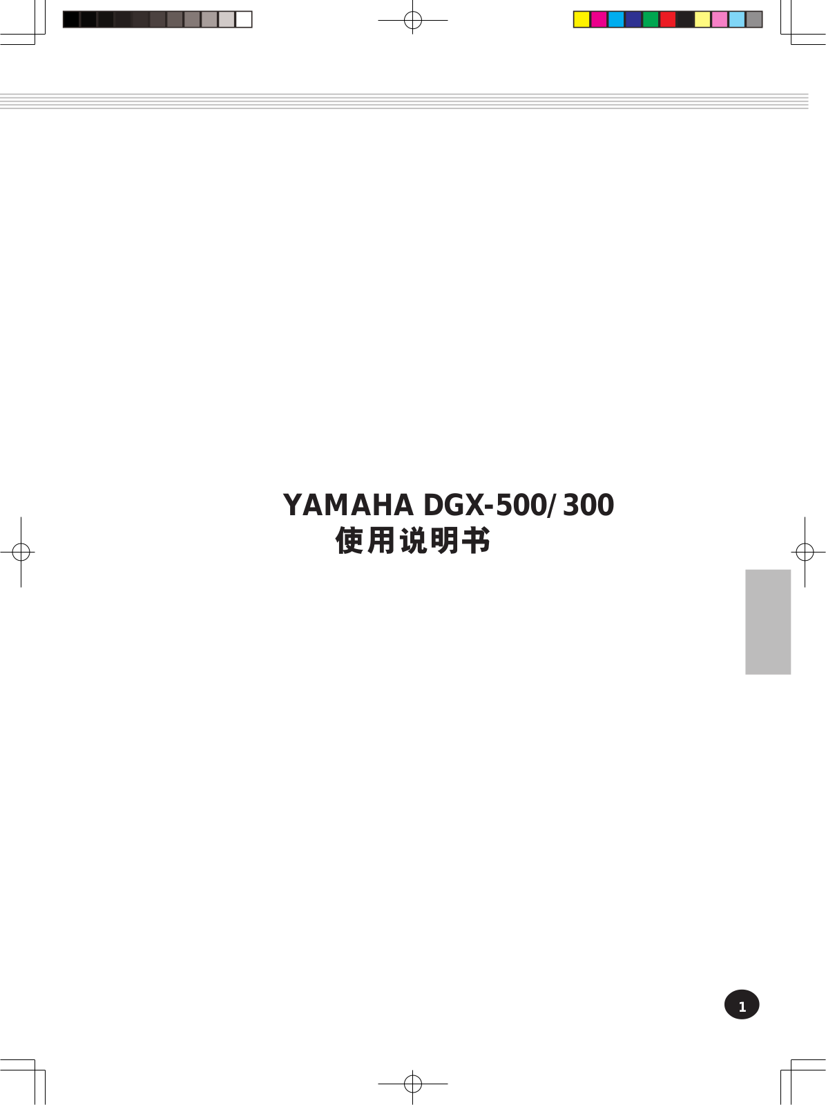 Yamaha DGX-500, DGX-300 User Manual