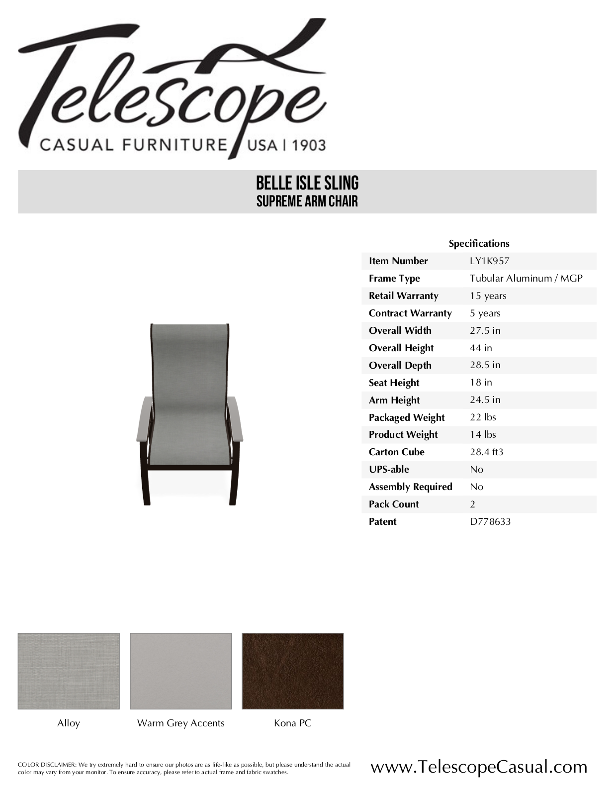 Telescope Casual TE3473 Specifications - ManualMachine.com