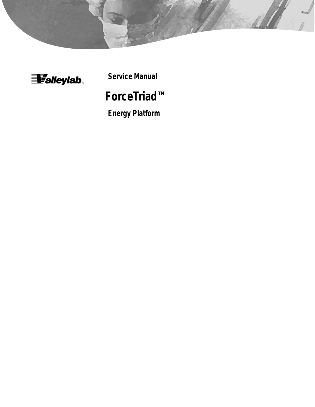 Valleylab ForceTriad Service manual