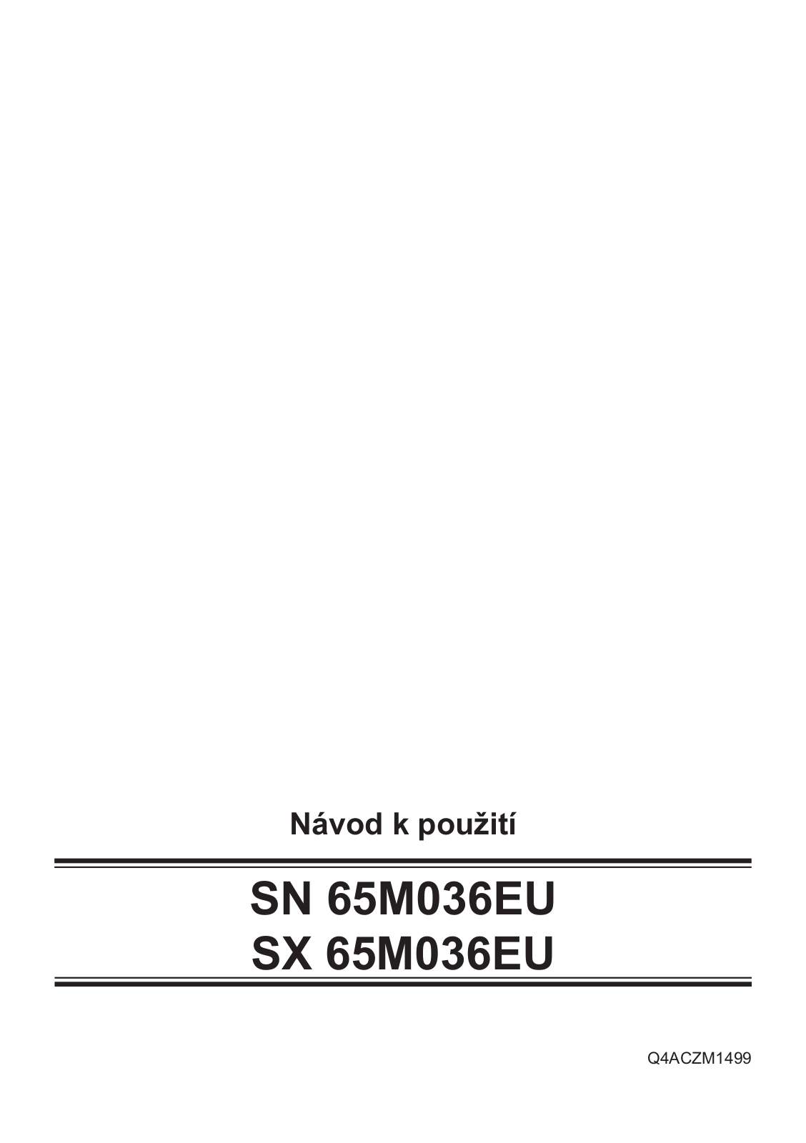 Siemens SX 65M036EU, SN 65M036EU User Manual