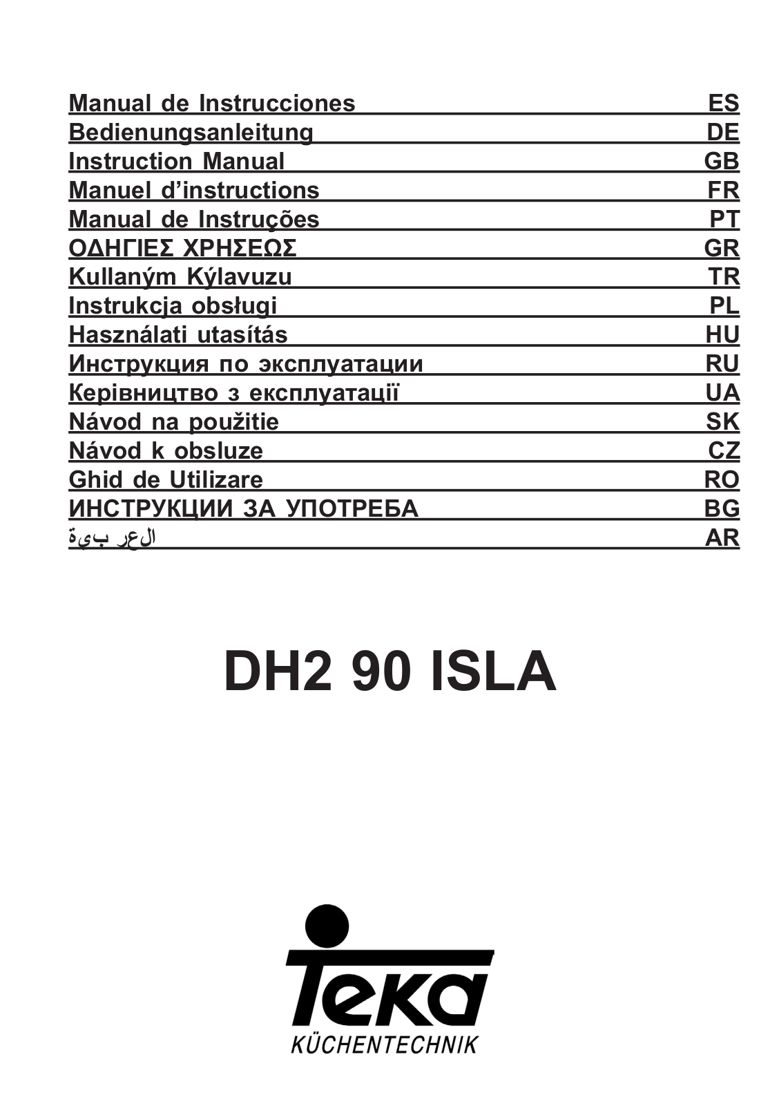 Teka DH2 90 ISLA User guide - ManualMachine.com
