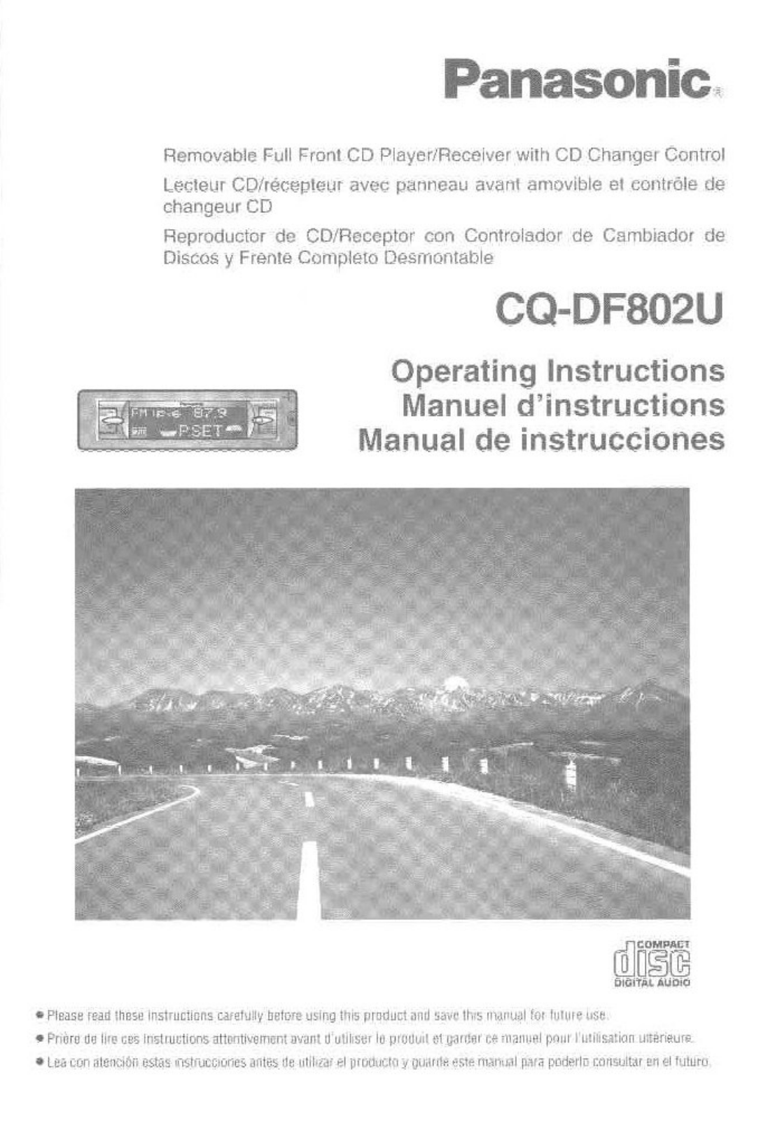 Panasonic CQ-DF802U User Manual