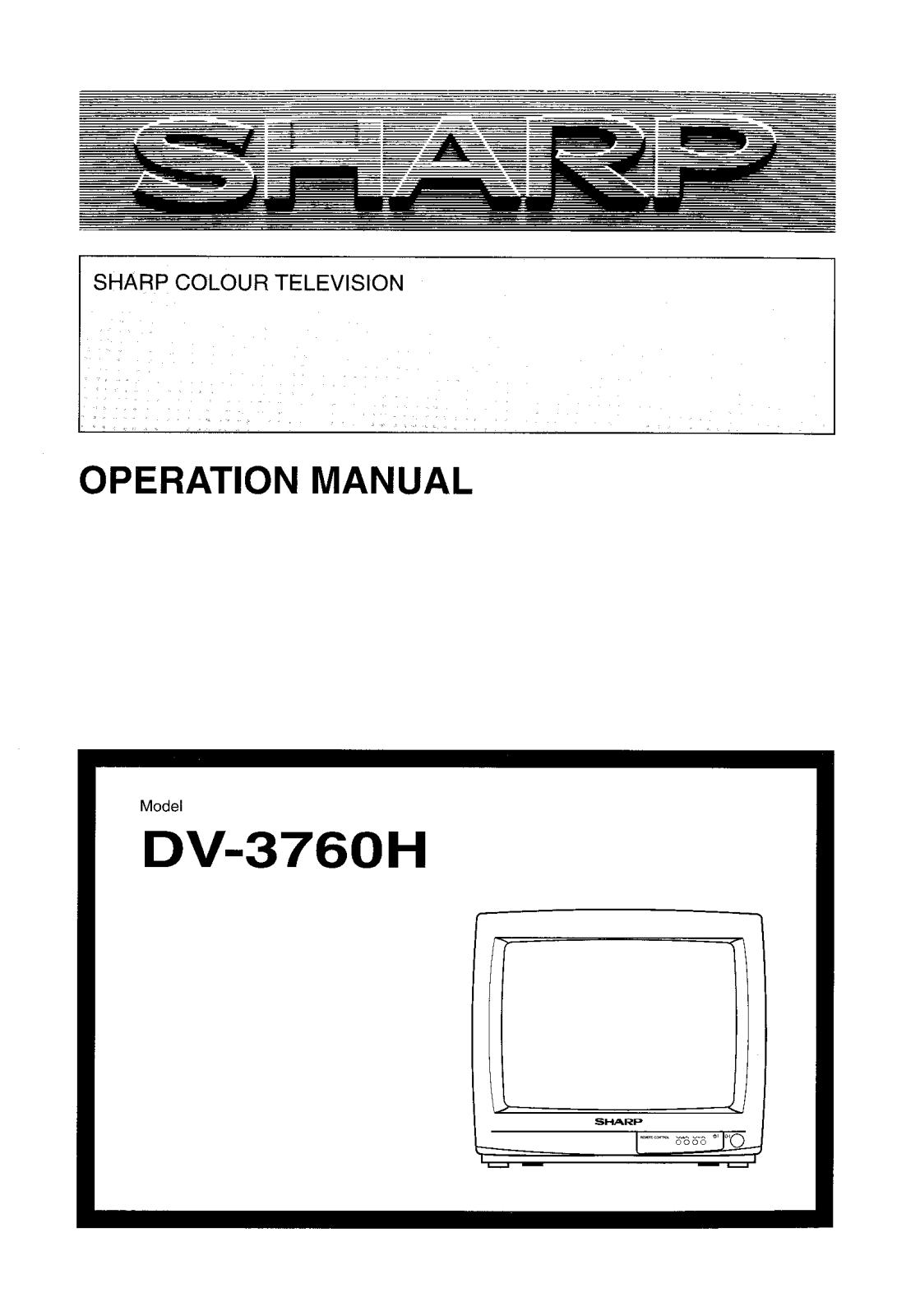 Sharp DV-3760H User Manual