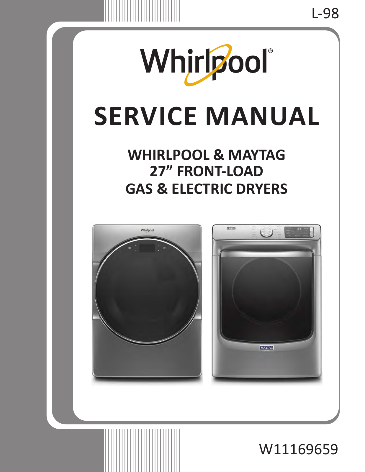 Whirlpool WED560LHW Service Manual