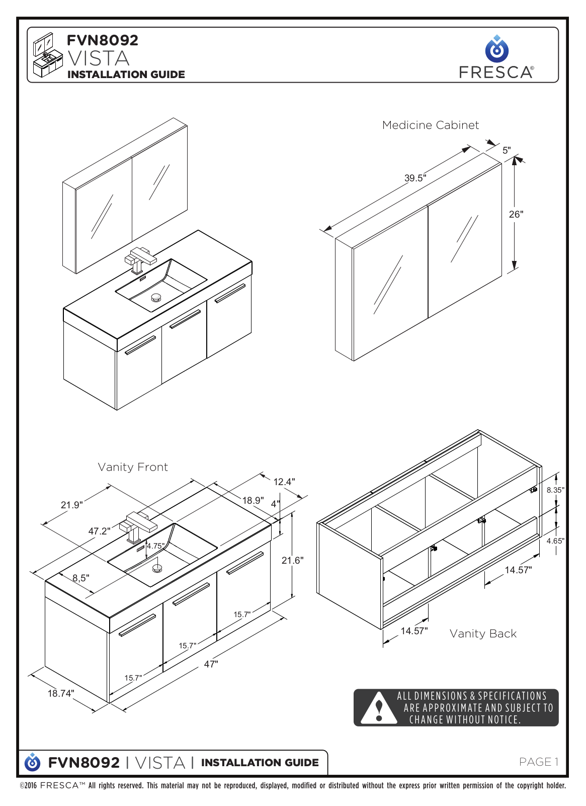 Fresca FBH10988 Installation & Assembly - ManualMachine.com
