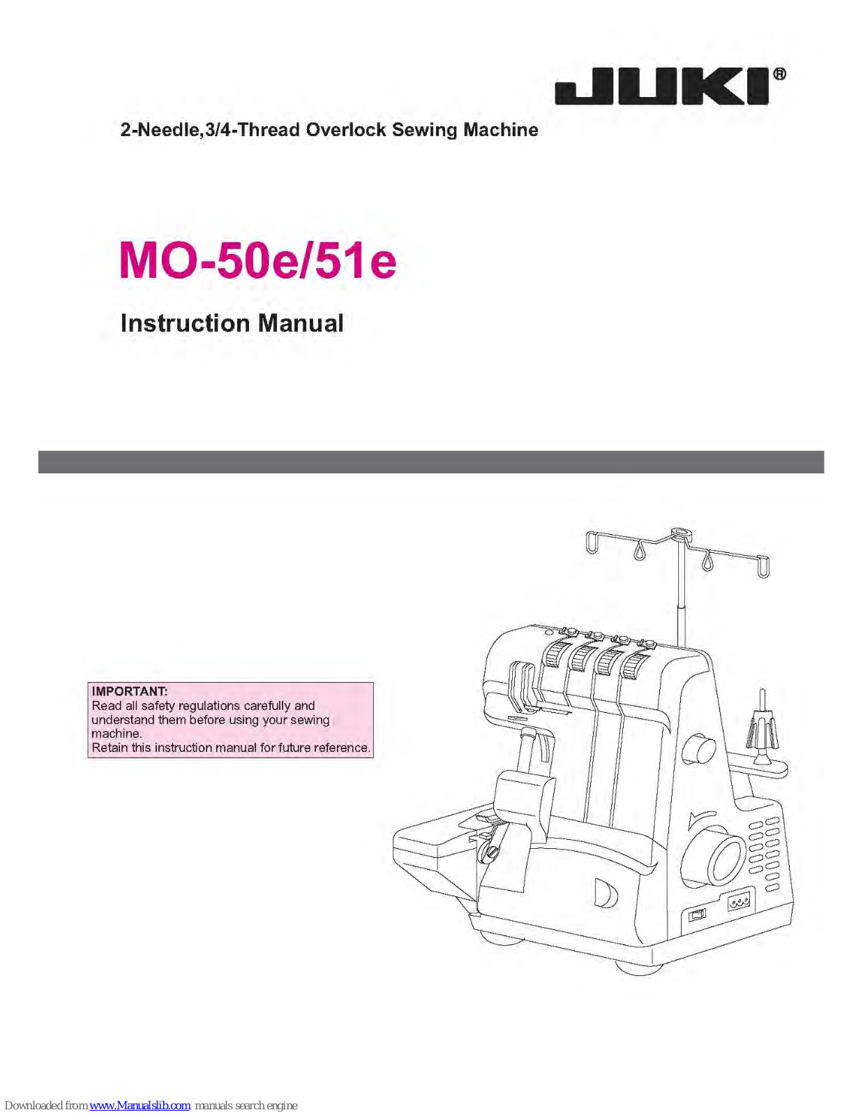 JUKI MO-51e Instruction Manual