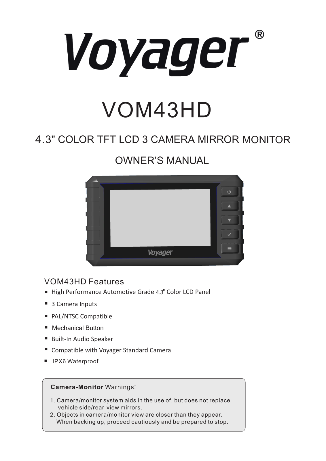 Voyager VOM43HD User Manual