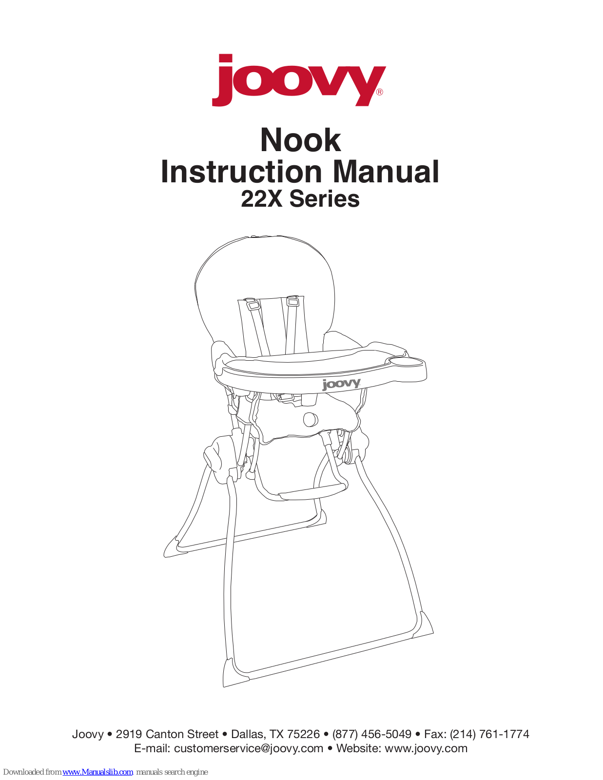 Joovy Nook 22X Series Instruction Manual